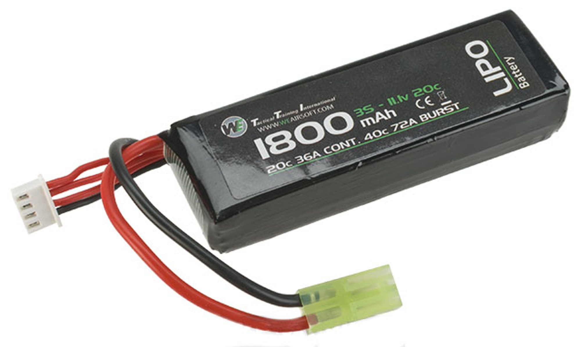 WE-Tech 11.1V 20C 1800mAh LiPo Battery - Brick Type