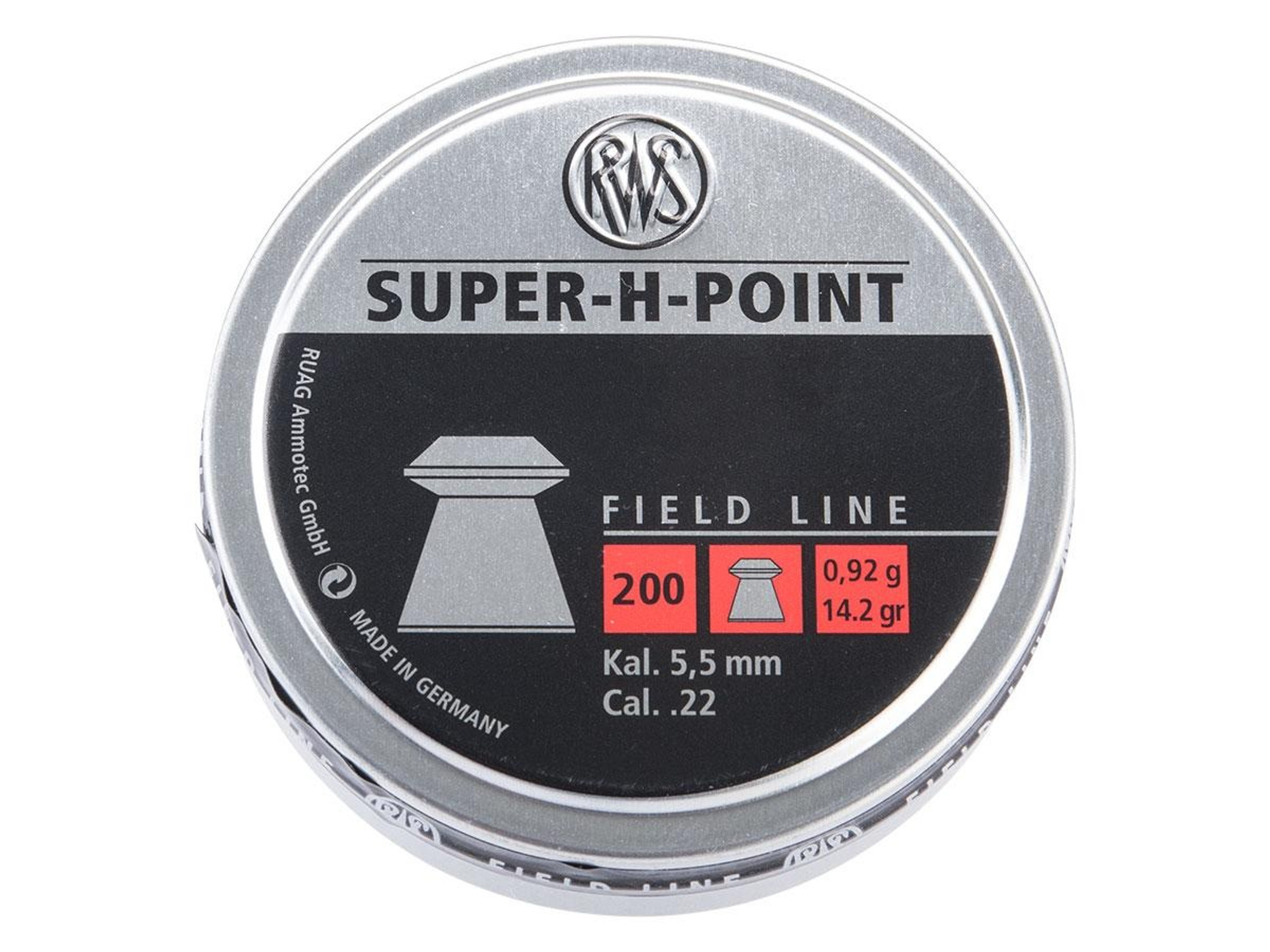 RWS .22 Super-H-Point Pellets - 200 Count