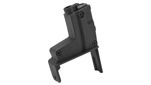 ICS Magazine Adapter for ICS Adaptive Airsoft AEG Drum Magazine - MP5 / Black