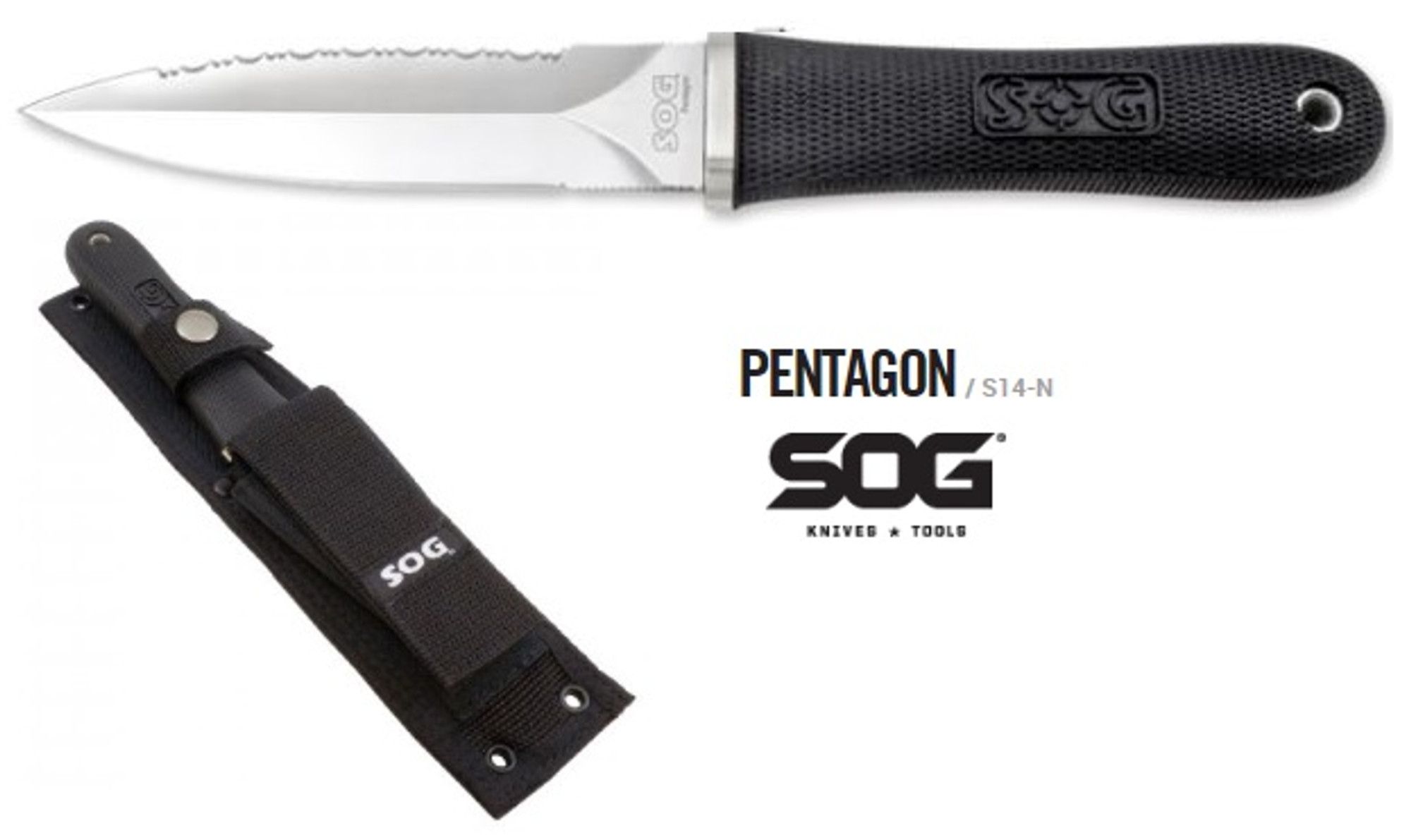 SOG Pentagon S14N w/ Nylon Sheath