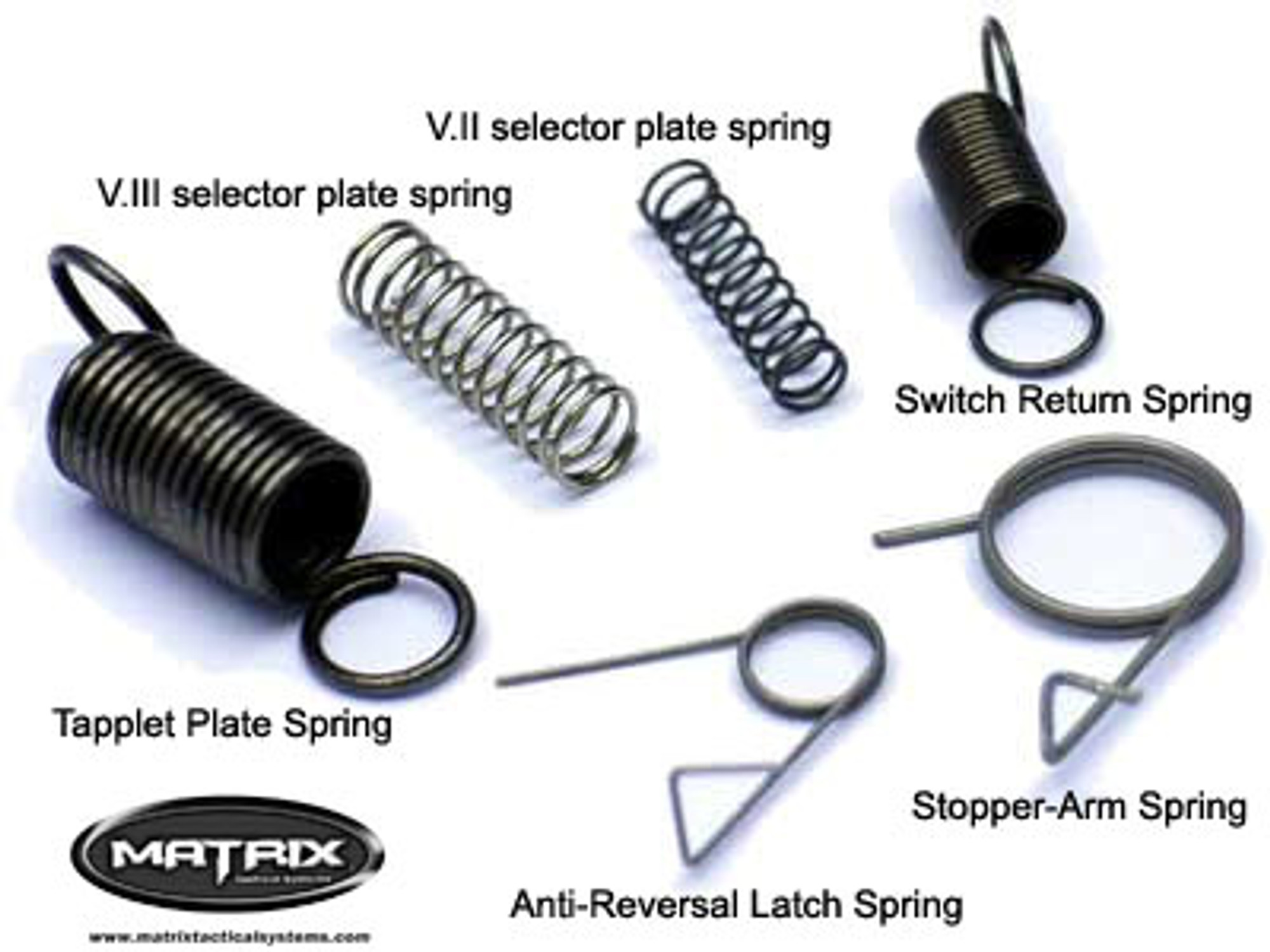 Matrix Reinforced Airsoft AEG Gearbox Spring Set For Ver.2 & V.3