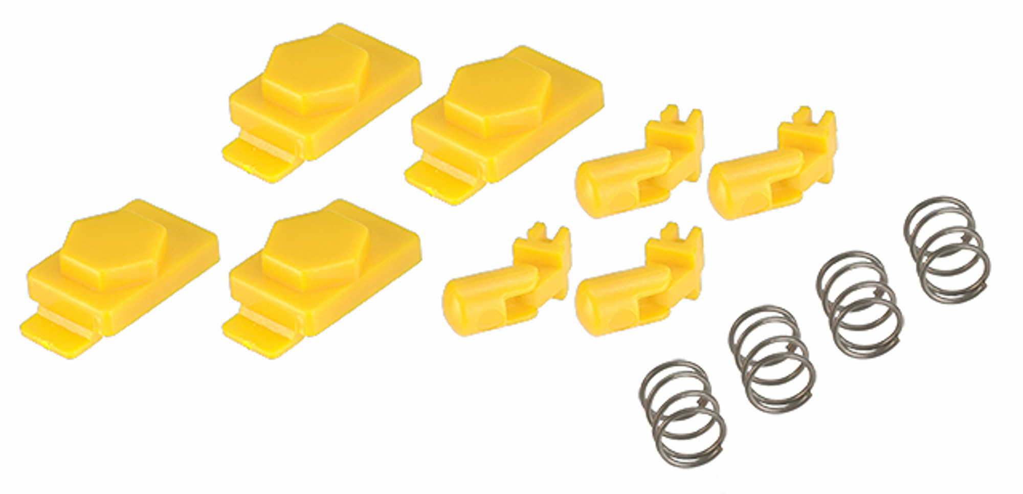 Hexmag Airsoft HexID (4 x Hexgon Latchplates  4 x Followers) - Hazard Yellow