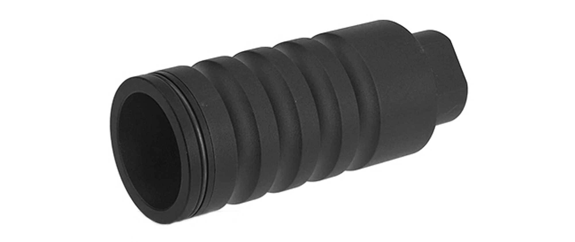 G&P Go Loud Flash Hider  Amplifier for Airsoft AEGs - Black (14mm Positive)