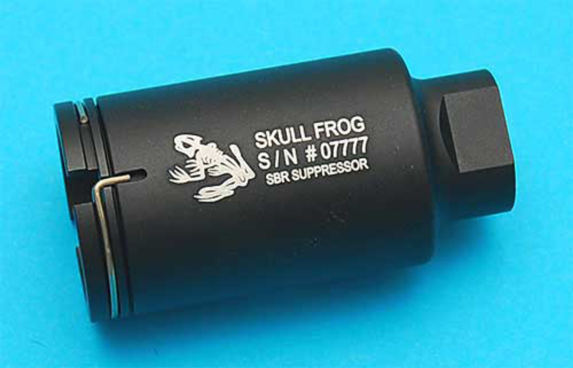 G&P Navy Seal Skull Frog CQB Shorty Flashhider for Airsoft AEG Rifles (14mm Negative)