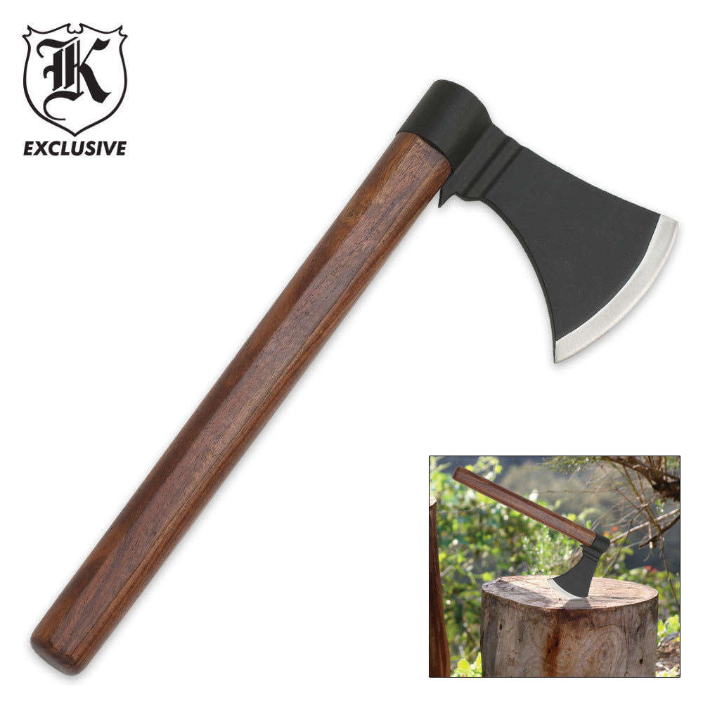Wood Handled Throwing Hatchet Axe