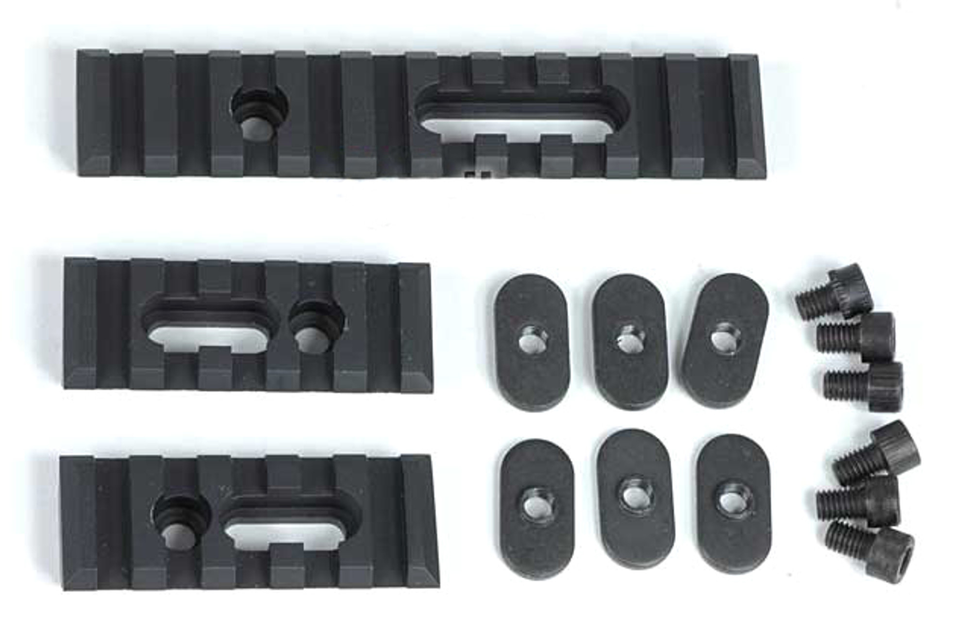 Matrix Triple Rail Set w/ Screws for Magpul PTS MOE / MASADA / ACR Handguards - Black