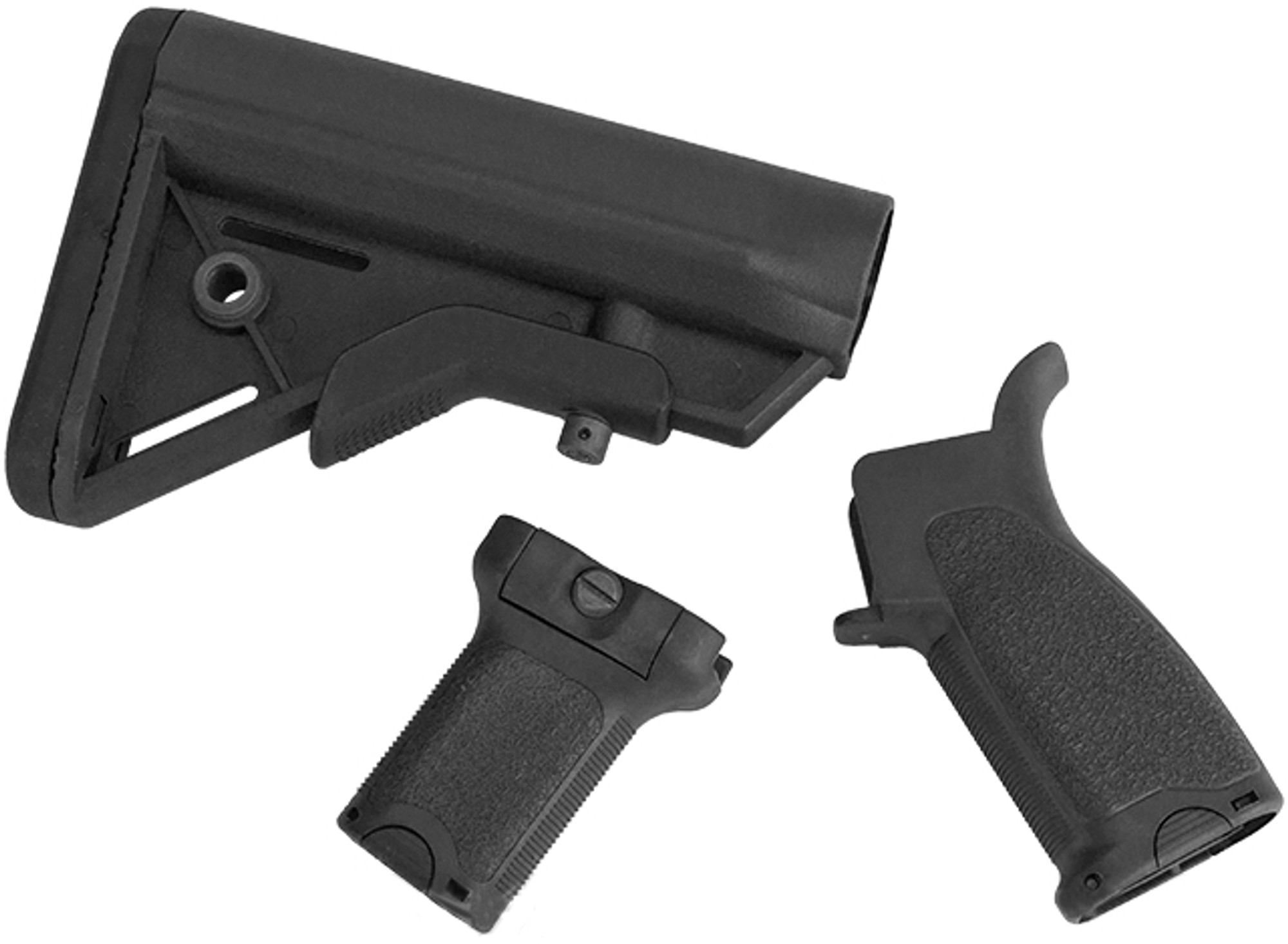 Dytac Furniture Kit for M4 and M16 Airsoft AEG Rifles - Black