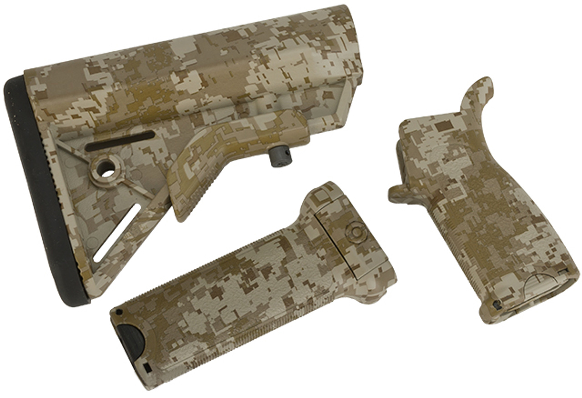Dytac Furniture Kit for M4 and M16 Airsoft AEG Rifles - Digital Desert