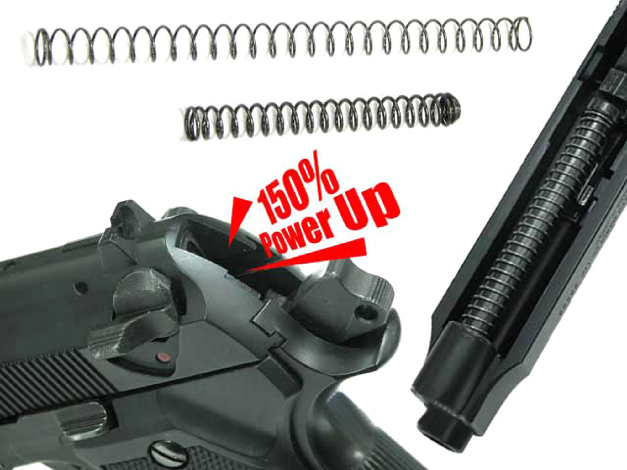Guarder Enhanced Recoil / Hammer Spring (150%) for Marui & Compatible M9 series Gas Blowback