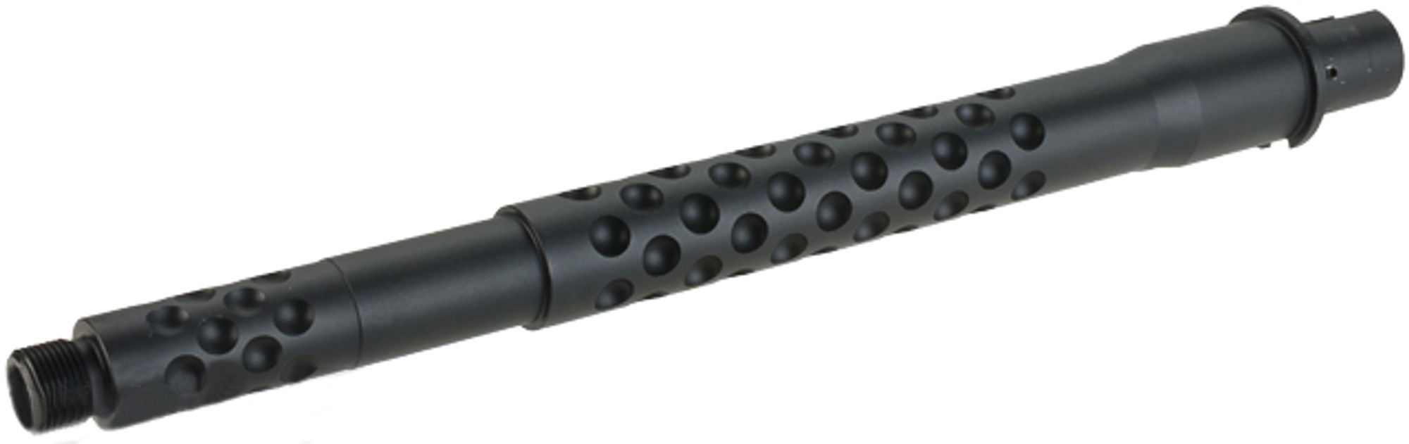 G&P CNC Aluminum Outer Barrel for M4 / M16 Series Airsoft AEG Rifles - 11" Dimple Fluted (Black)