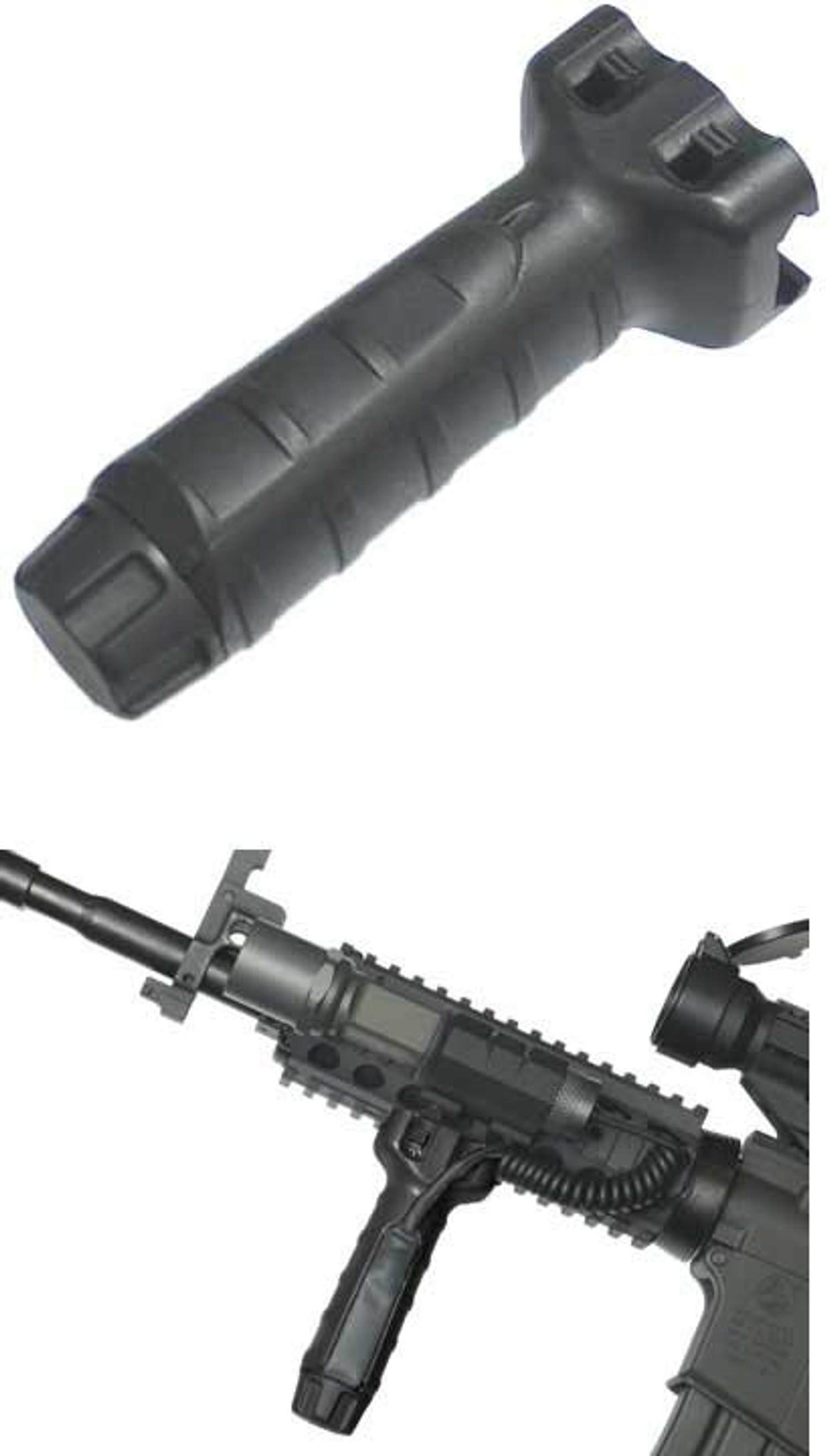 G&P Raider Type R.I.S. Vertical Support Weaver Foregrip for Airsoft - Black