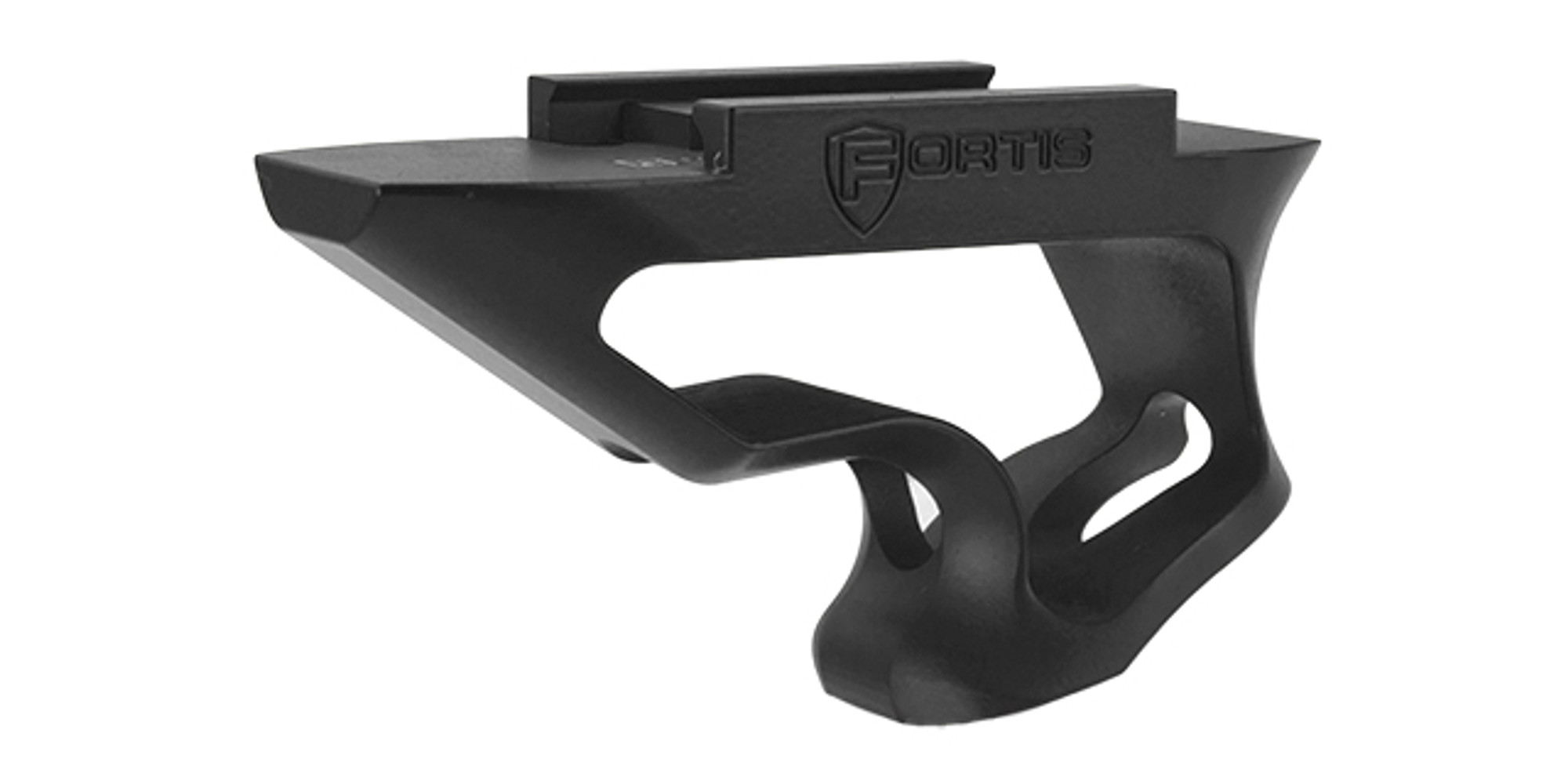 PTS® Fortis Shift™ CNC Machined Billet Aluminum Short Angled Picatinny Mounted Grip - Black
