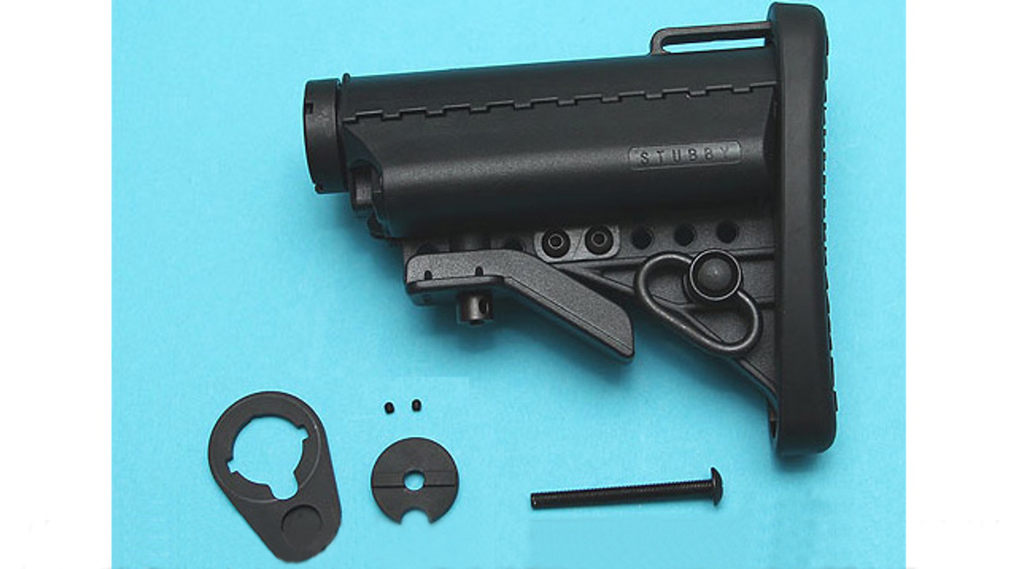 G&P Stubby Retractable Stock Complete Set for M4 Series Airsoft AEG - Black