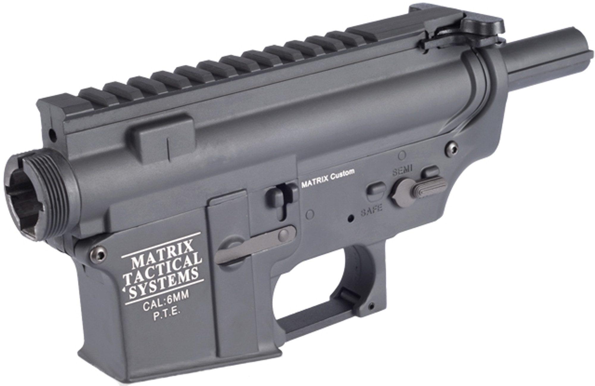 Matrix Tactical Systems Laser Engraved Metal Body Receiver Set For M4  M16 Series Airsoft AEG - Black