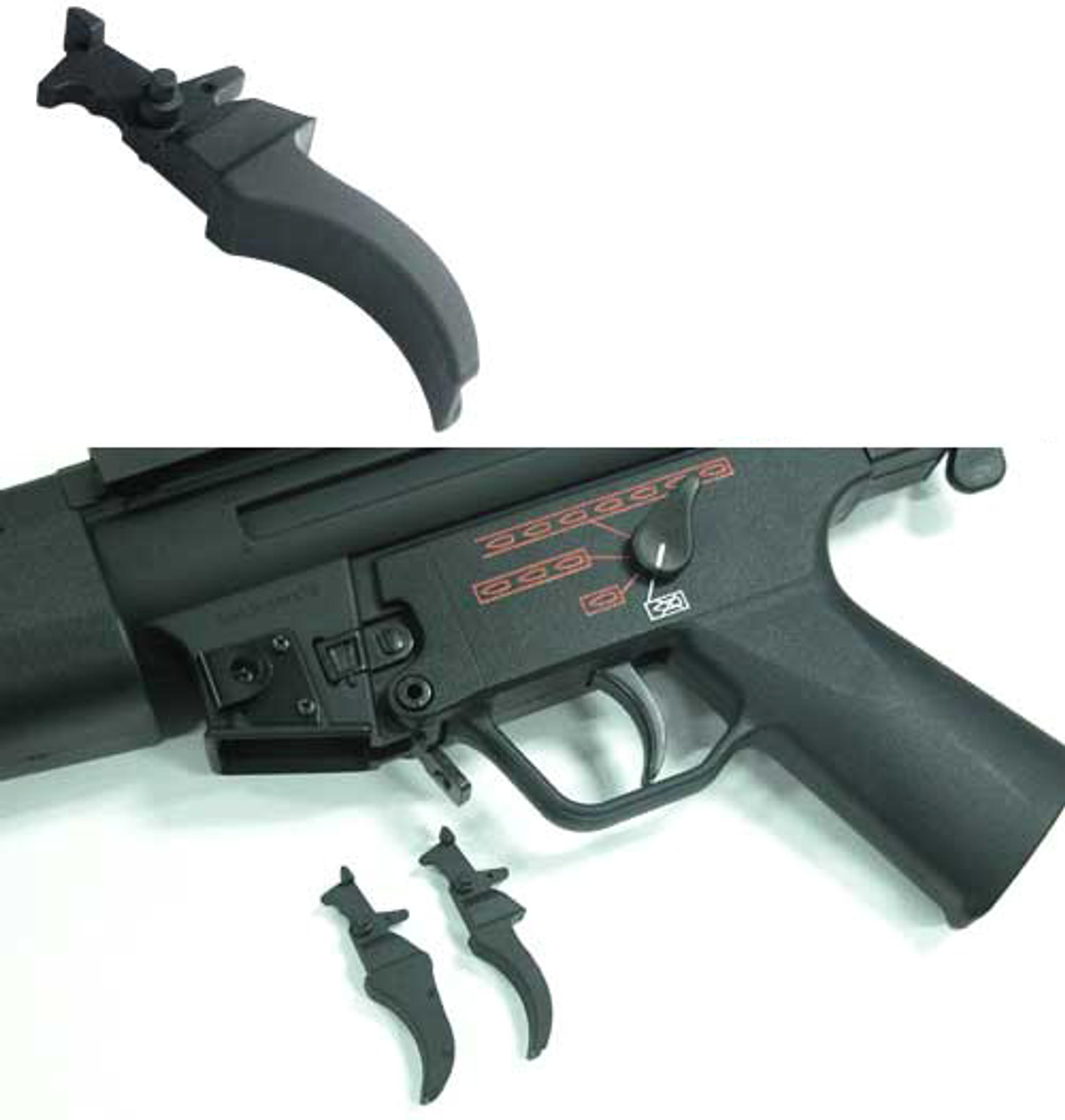 Guarder Steel Trigger for MP5 / Mod5 Series Airsoft AEG