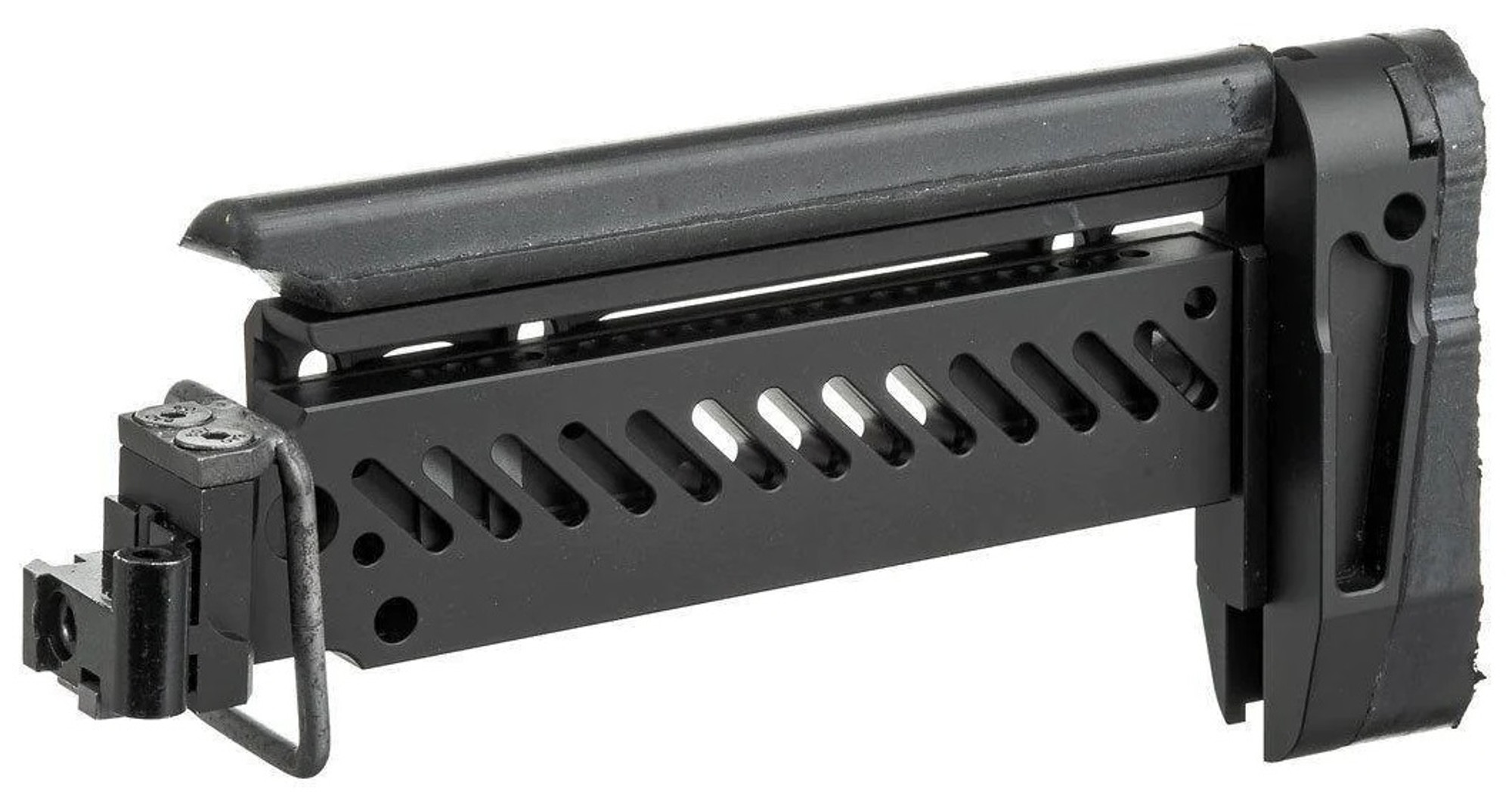 5KU Zenimei CNC Aluminum Tactical Folding Stock for AK AEG / GBB Rifles - Black