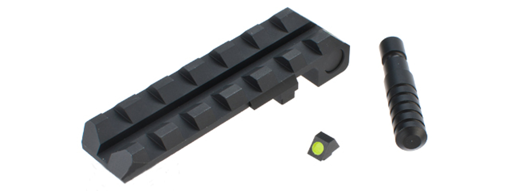 Angel Chargin Handle / Rail Mount Night Glow Front & Rear Sight for WE G Series Airsoft GBB Pistol