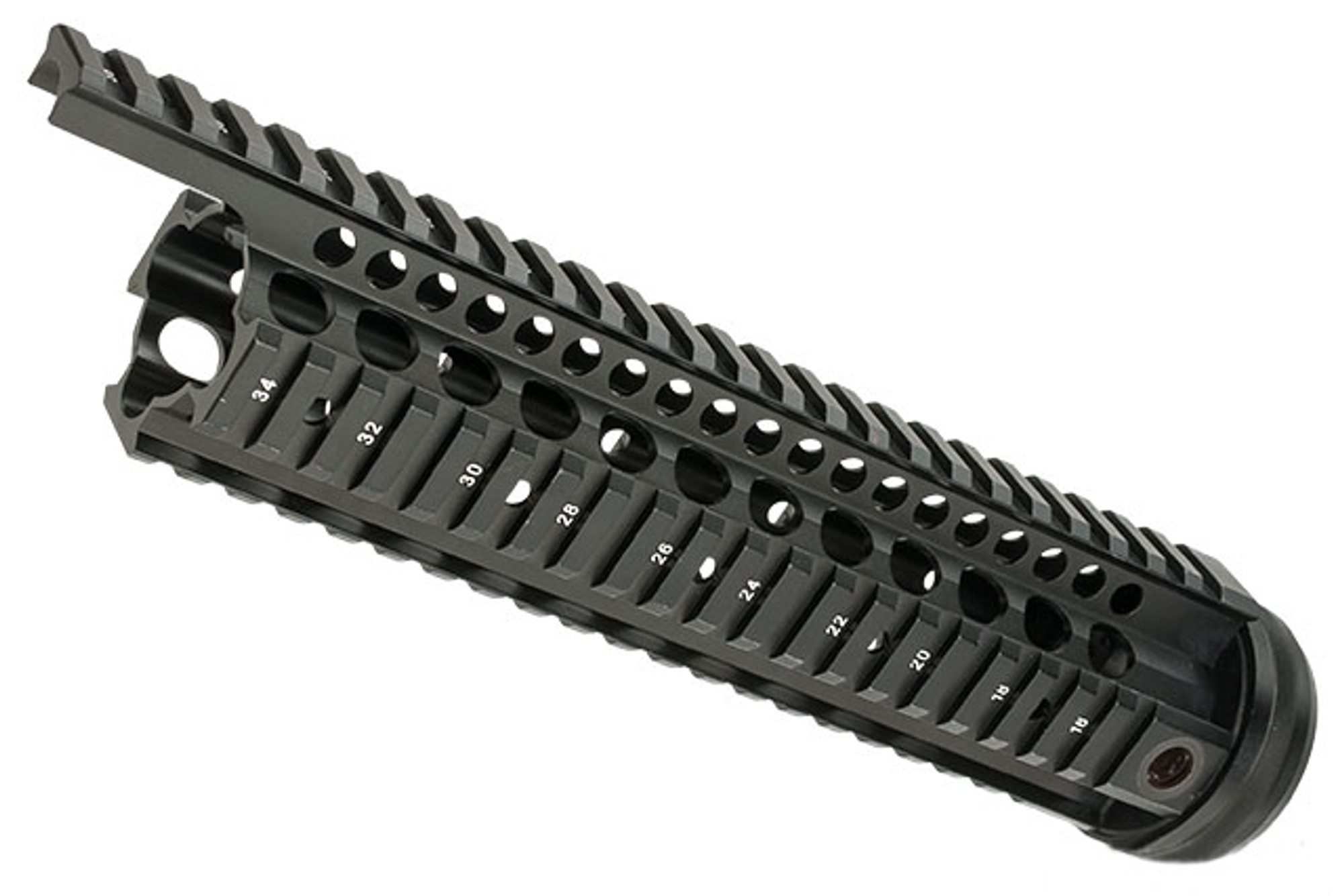 Avengers CNC Aluminum Free Float Rail System w/ 1" Top Extension for M4 / M16 Series Airsoft AEG Rifles - 10.5"