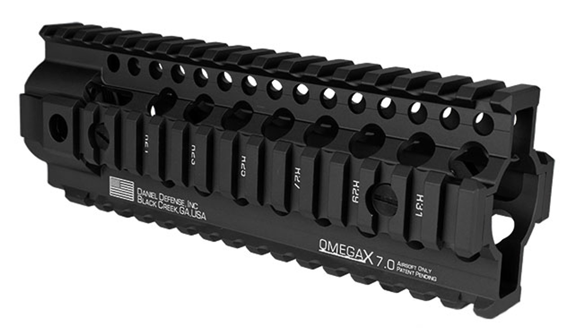 Daniel Defense Omega X 7" RIS for Airsoft M4/M16 Series Airsoft AEG by Madbull - Black