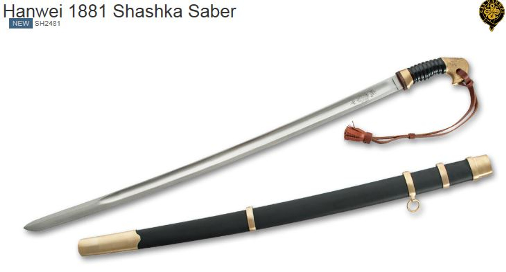 Hanwei Paul Chen Russian Shashka Saber SH2481