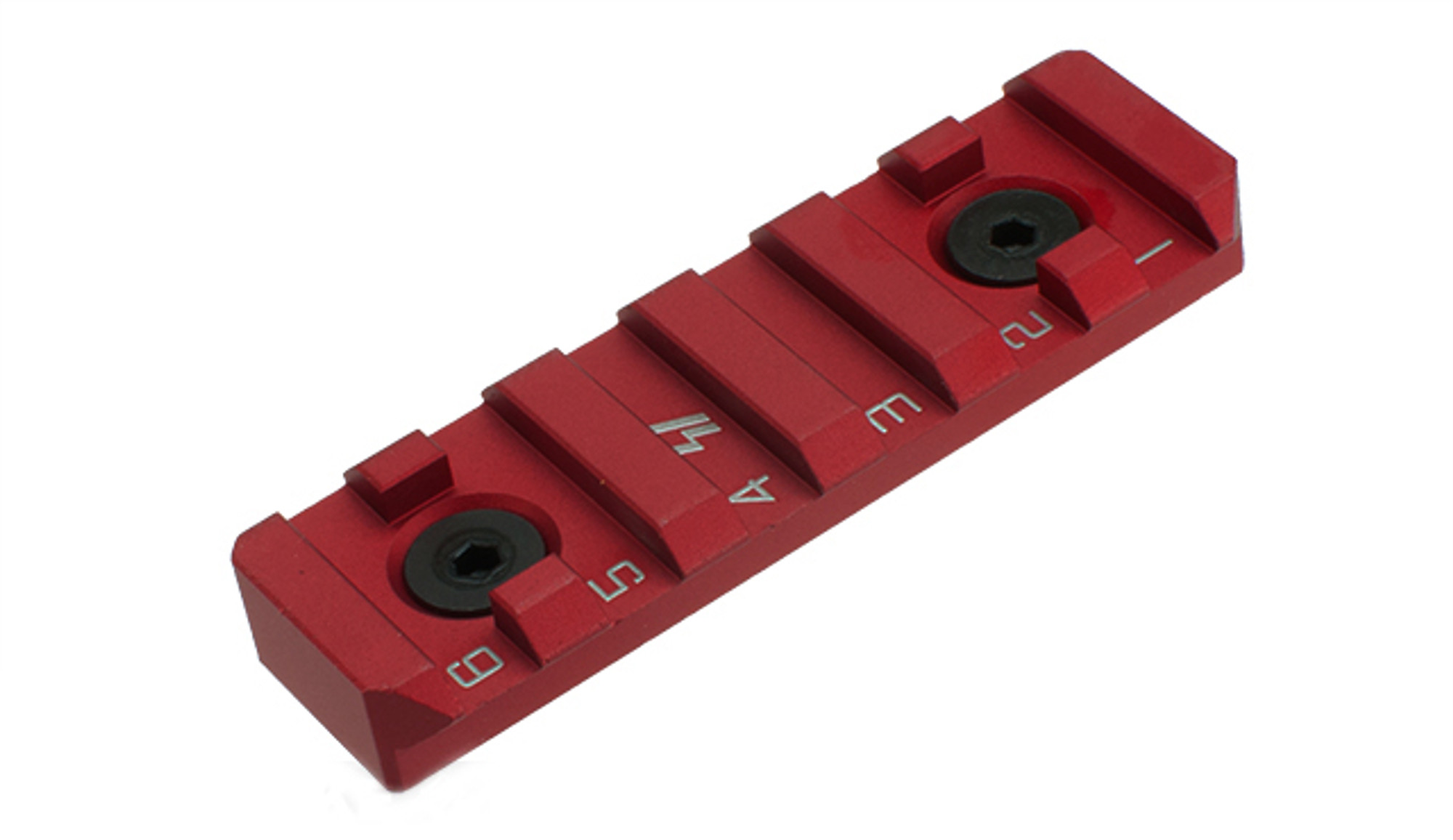 Strike Industries Link 6 Slot Standard Rail Section for Keymod and M-Lok Rail Systems - Red
