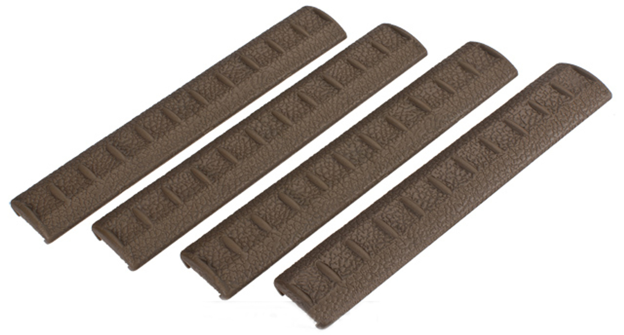 APS Rubber Rail Cover for 20mm Rails - Dark Earth / Set of 4