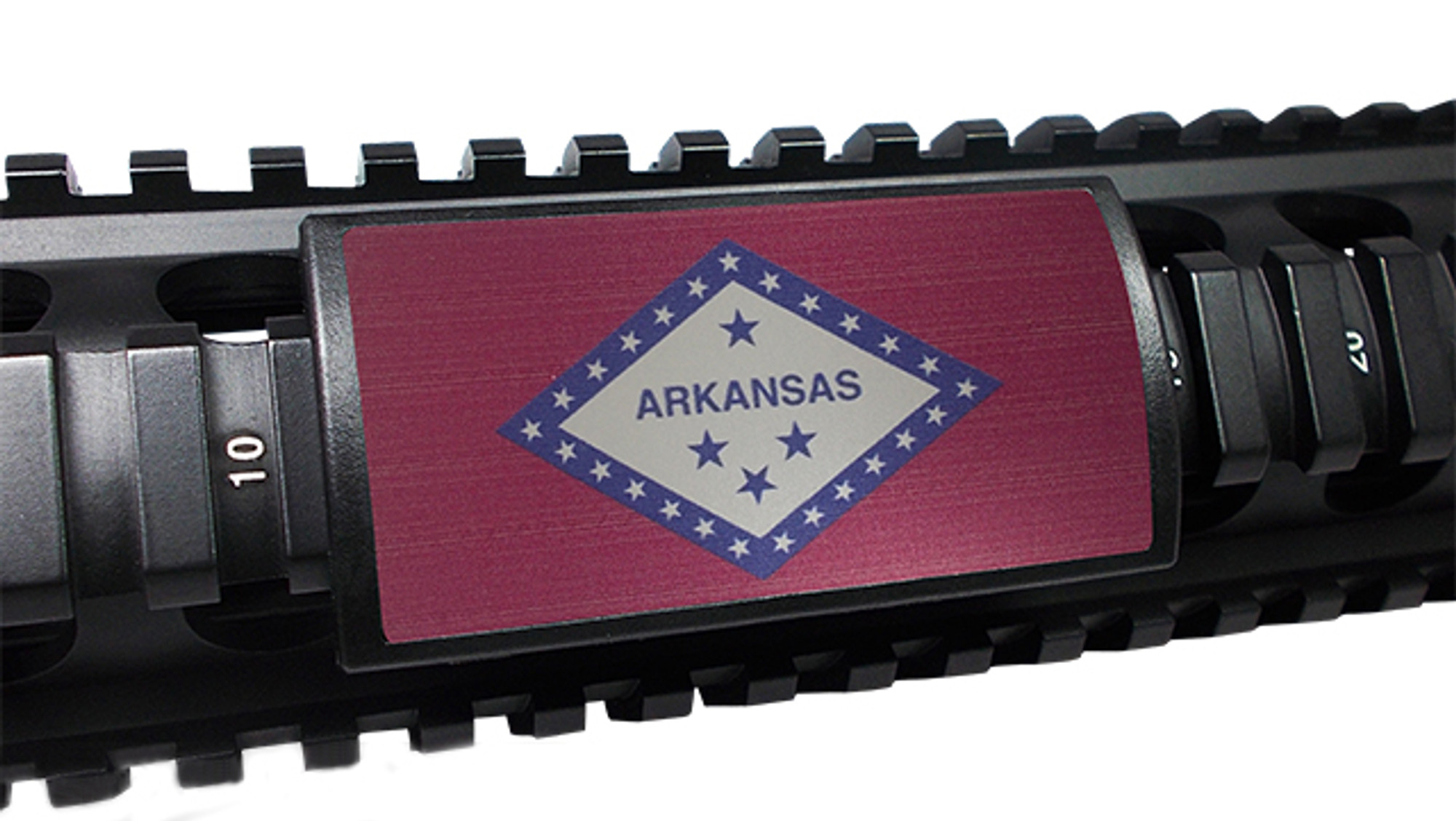 Custom Gun Rails (CGR) Large Aluminum Rail Cover - Arkansas State Flag