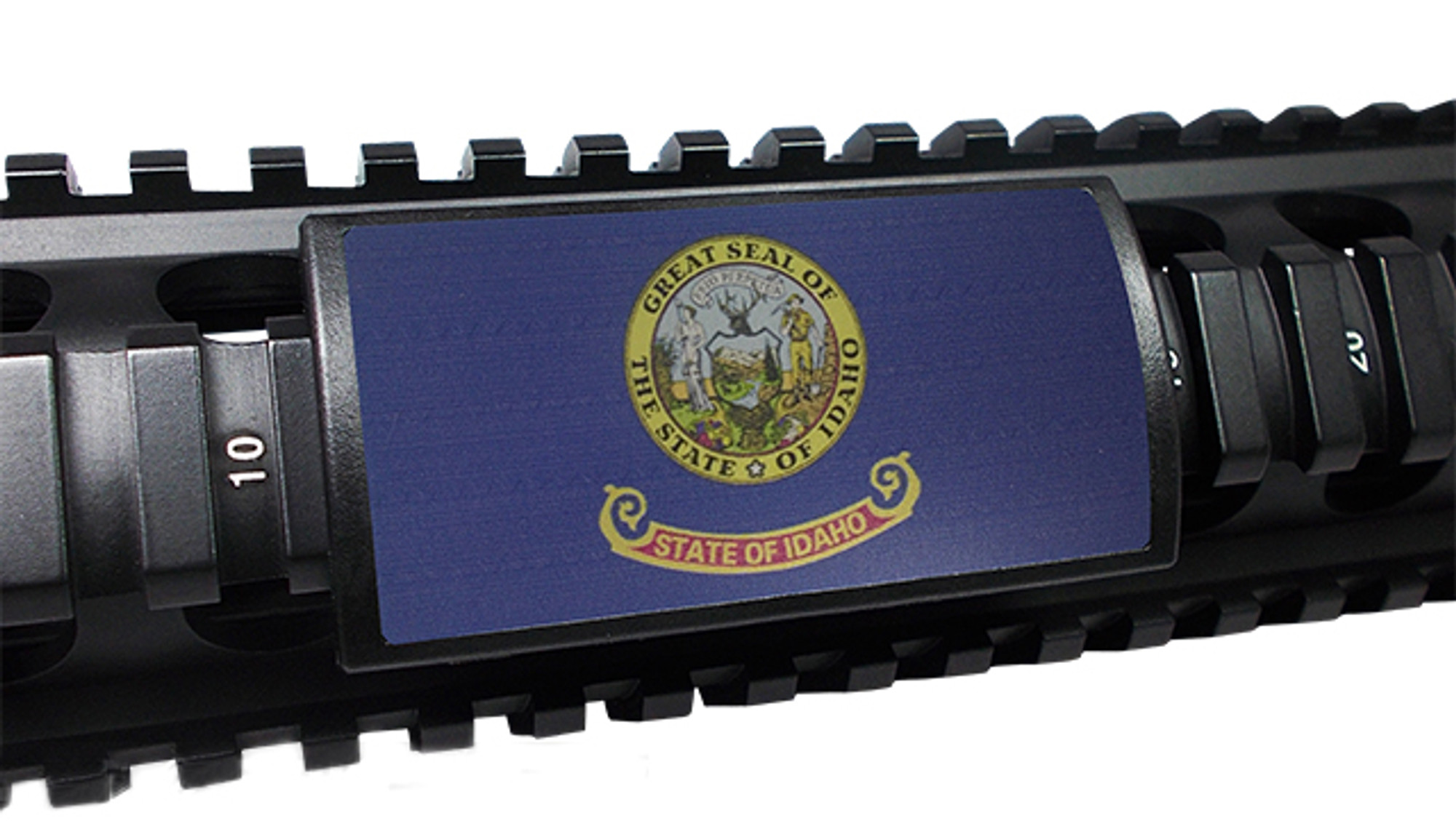 Custom Gun Rails (CGR) Large Aluminum Rail Cover - Idaho State Flag