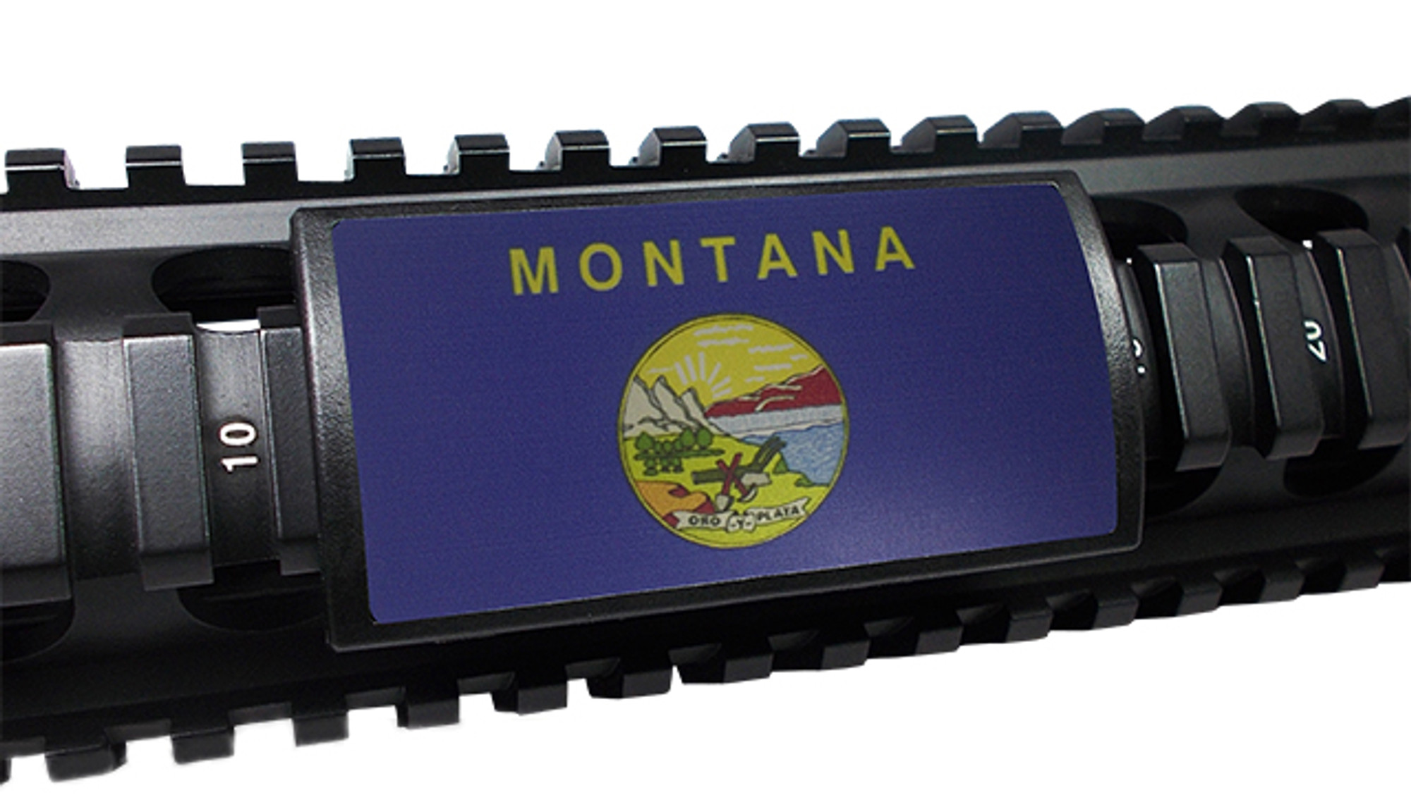 Custom Gun Rails (CGR) Large Aluminum Rail Cover - Montana State Flag