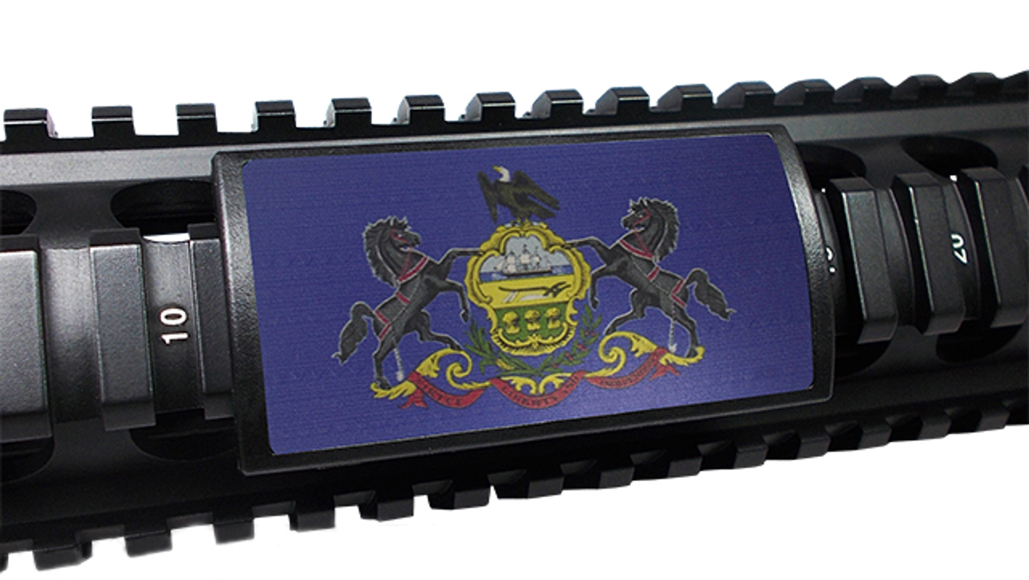 Custom Gun Rails (CGR) Large Aluminum Rail Cover - Pennsylvania State Flag