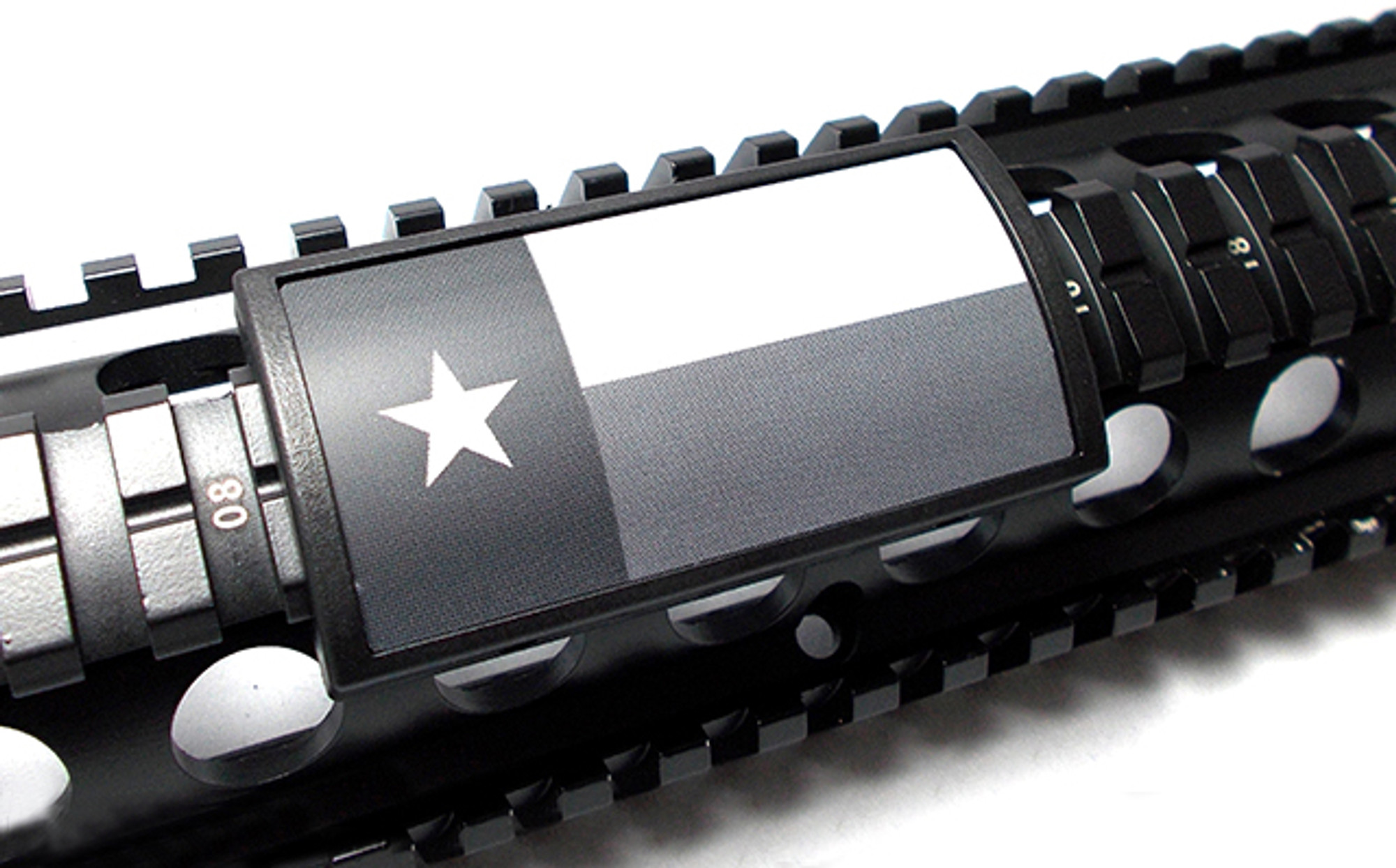 Custom Gun Rails (CGR) Large Laser Engraved Aluminum Rail Cover - Texas Flag