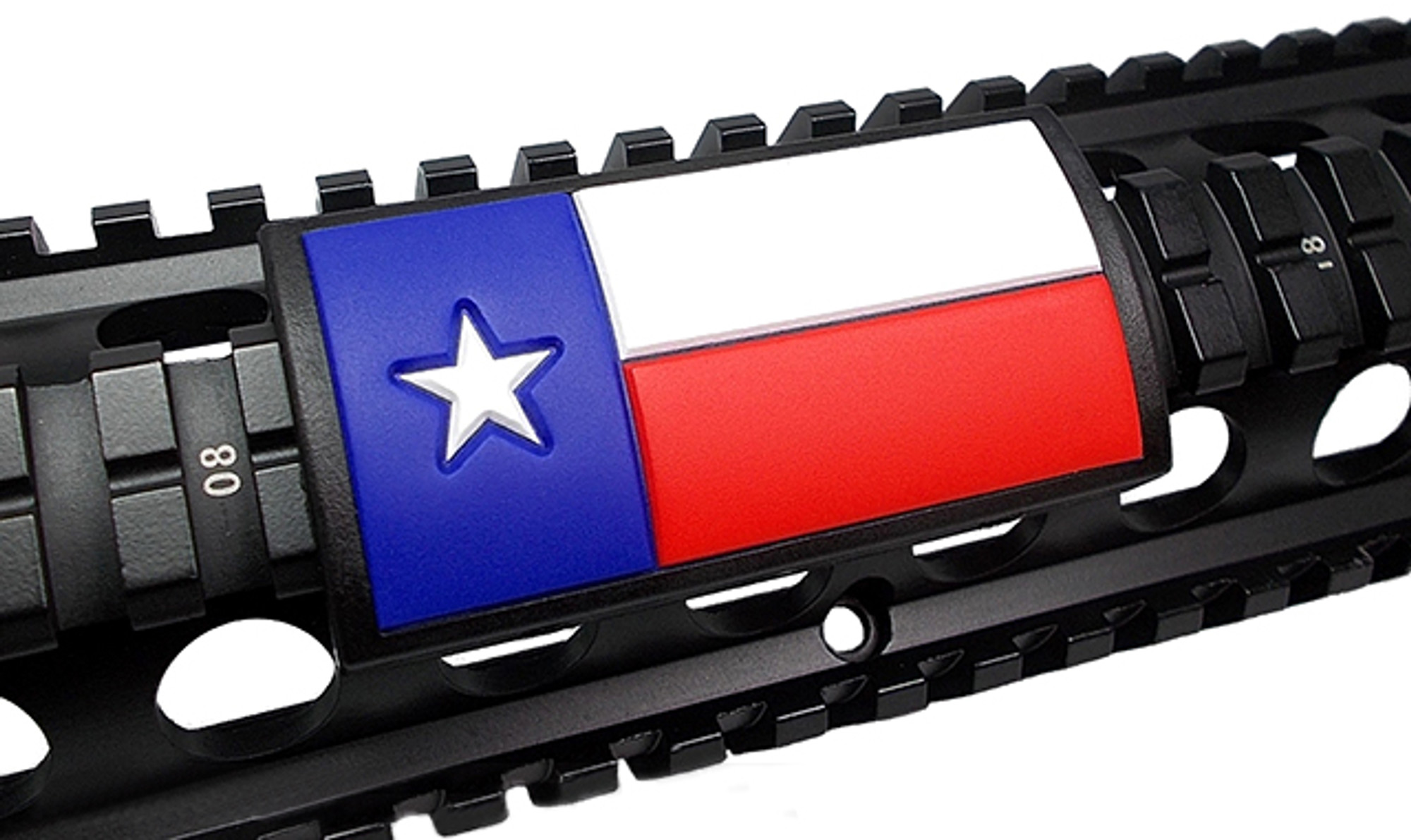 Custom Gun Rails (CGR) Large PVC Grip - Texas Flag (Color)