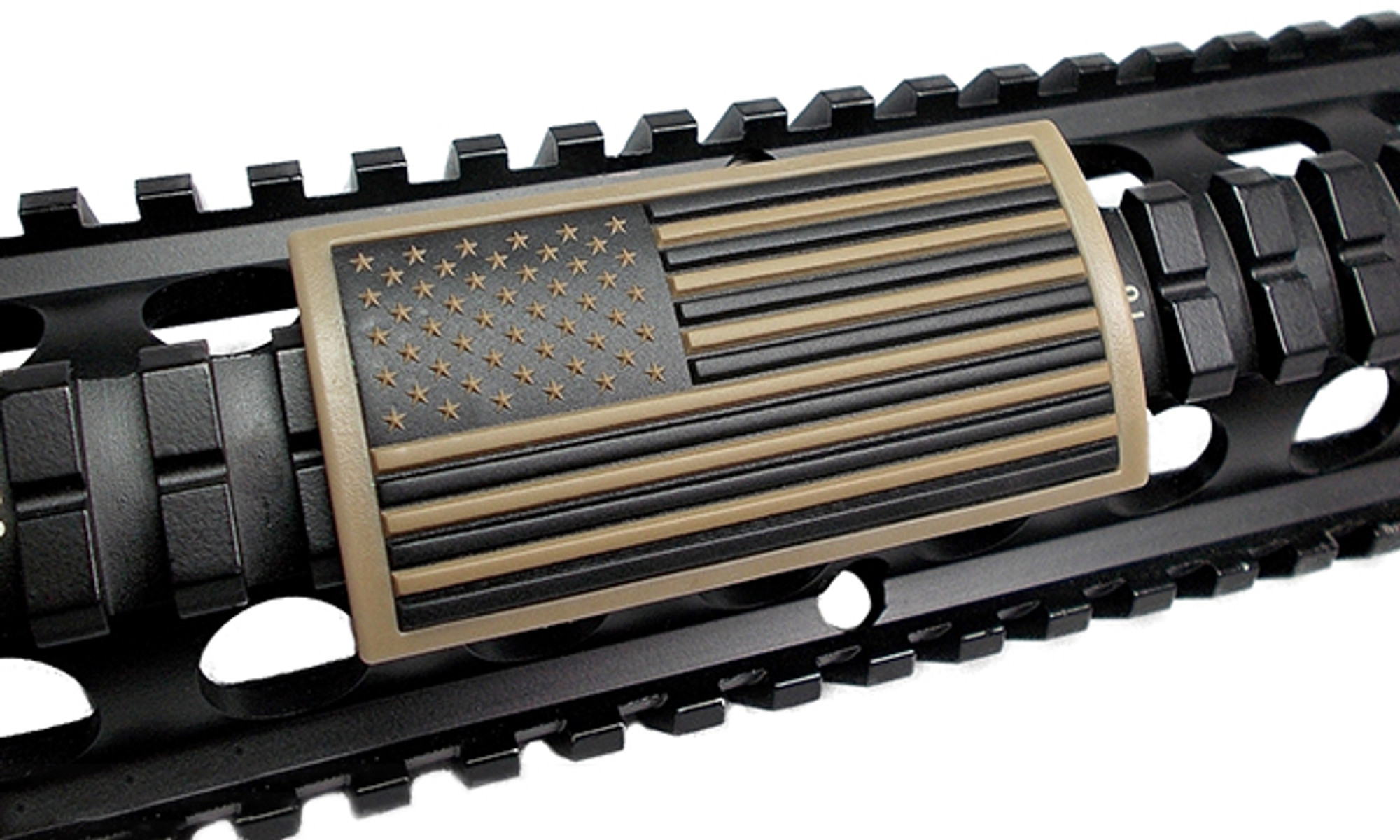 Custom Gun Rails (CGR) Large PVC Grip - U.S. Flag Tan (Stars Left)