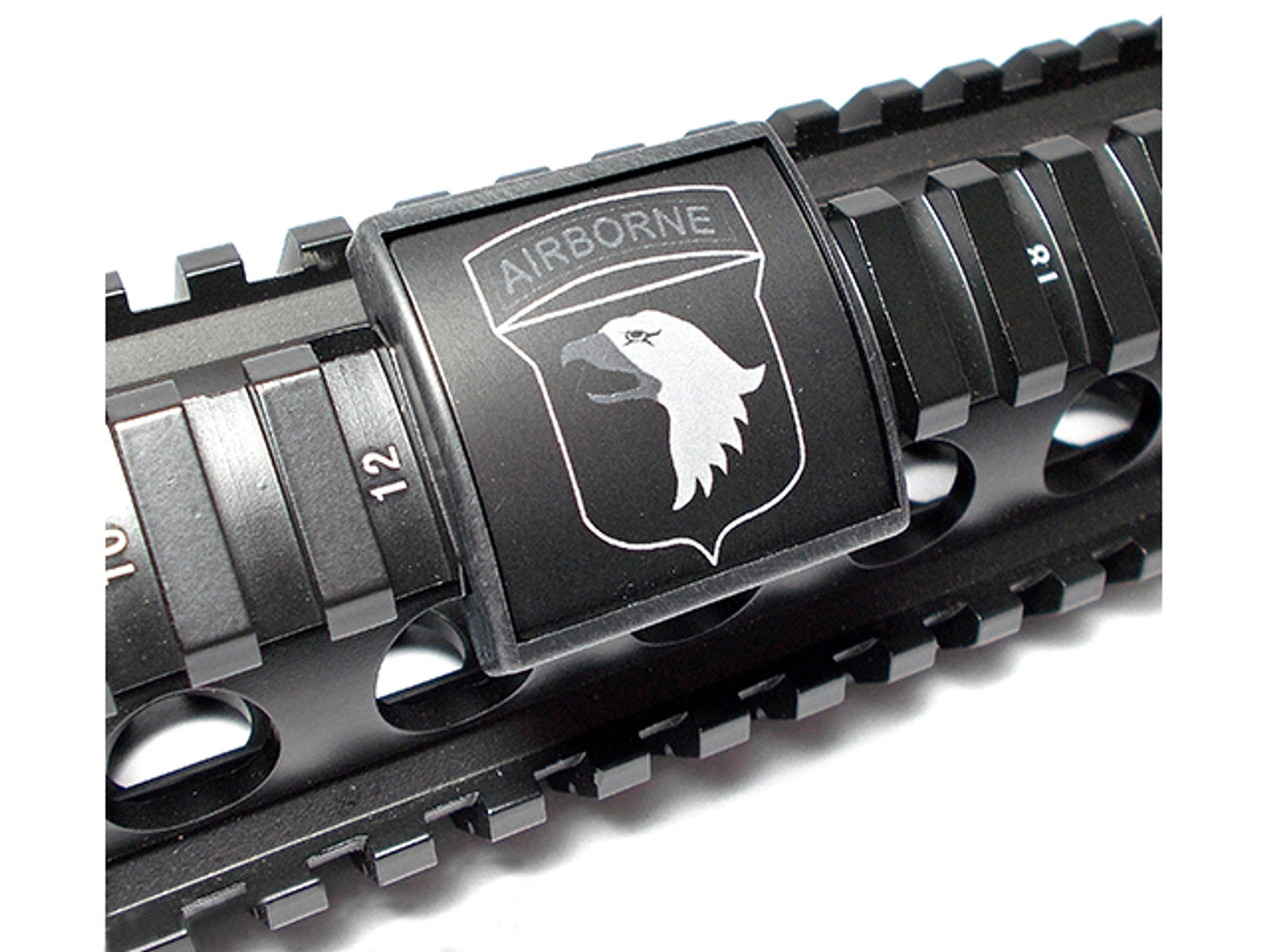 Custom Gun Rails (CGR) Small Laser Engraved Aluminum Rail Cover - 101st Airborne Division