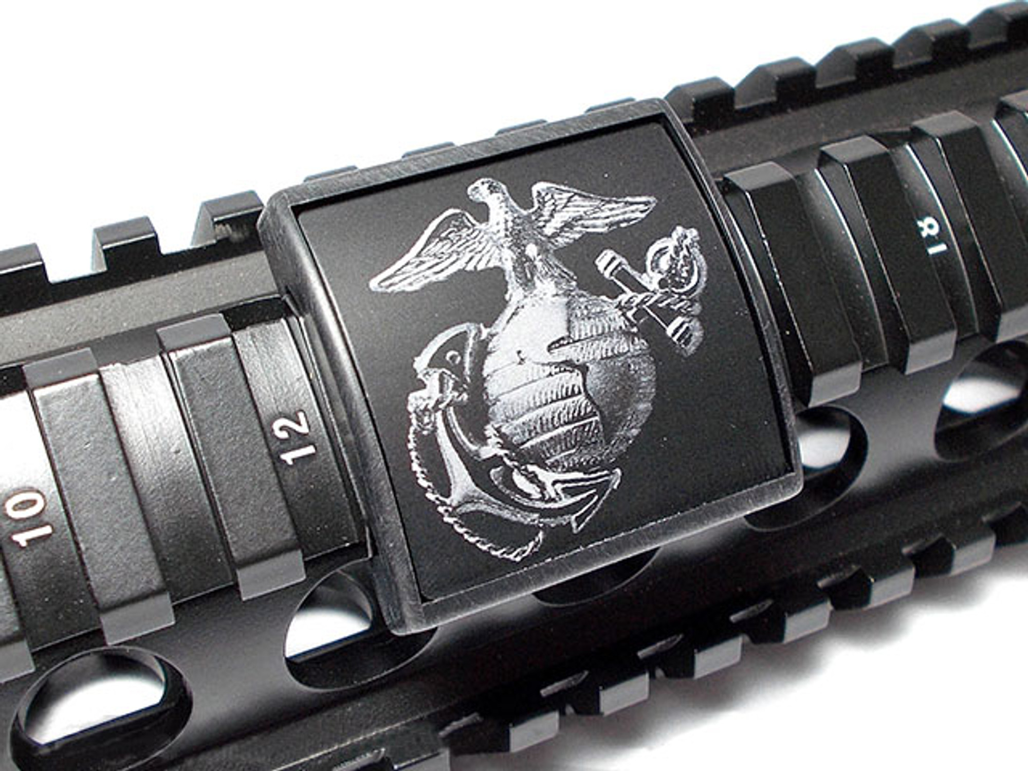 Custom Gun Rails (CGR) Small Laser Engraved Aluminum Rail Cover - USMC