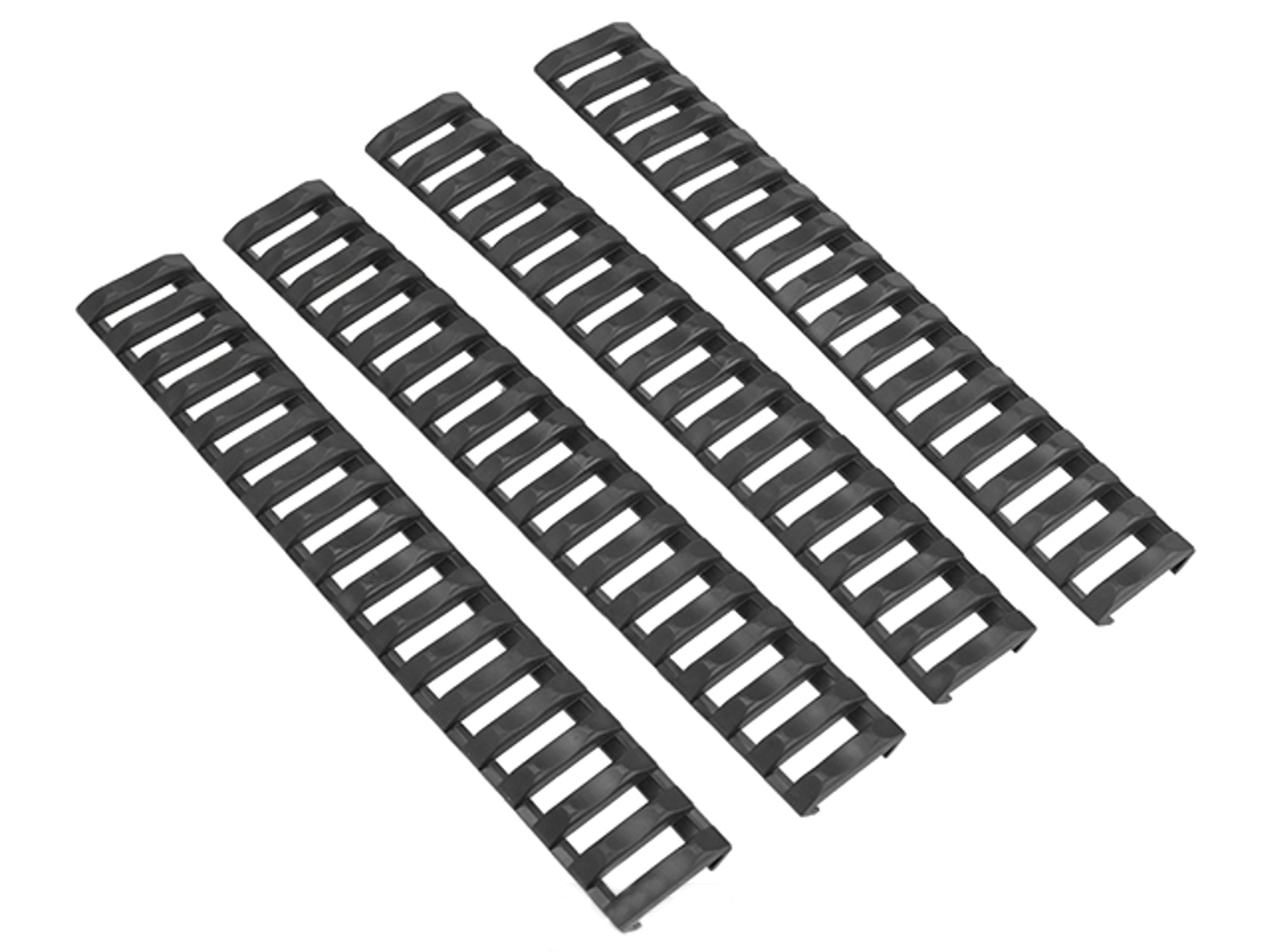 G&P Slim Rubber Hand Guard Ladder Rail Cover - Set of 4 (Black)