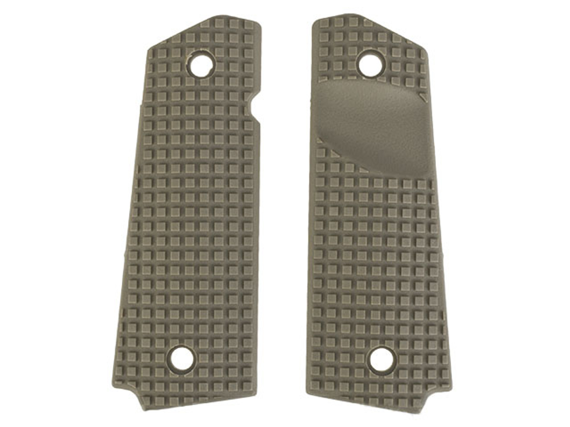 FMA Textured Ergonomic Polymer 1911 Grips - (FRAG Pattern) Dark Earth