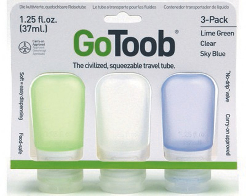 Humangear GoToob 3 Pack - Lime Green - Clear - Sky Blue