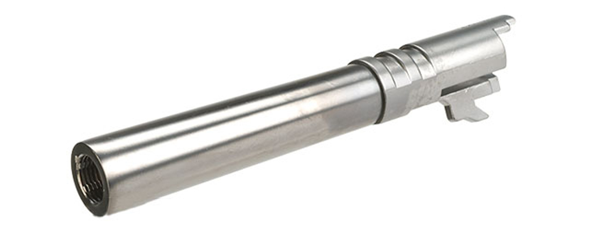 WE-Tech Bull / Match Profile Outer Barrel for WE / TM Airsoft GBB Hi-Capa / 2011 / 5.1 Series Pistols - Silver