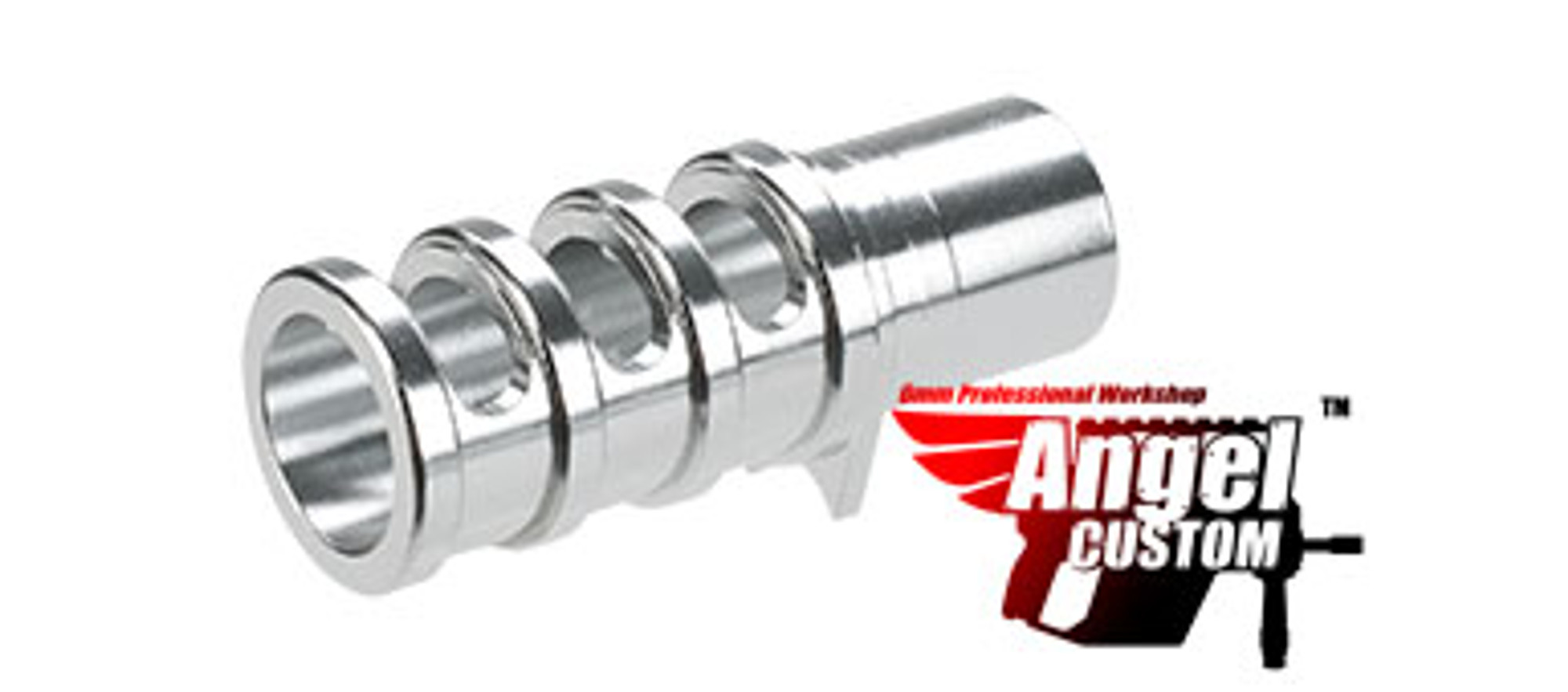 Angel Custom CNC Aluminum Compensator for TM  WE 1911 Series Airsoft GBB Pistols - Silver