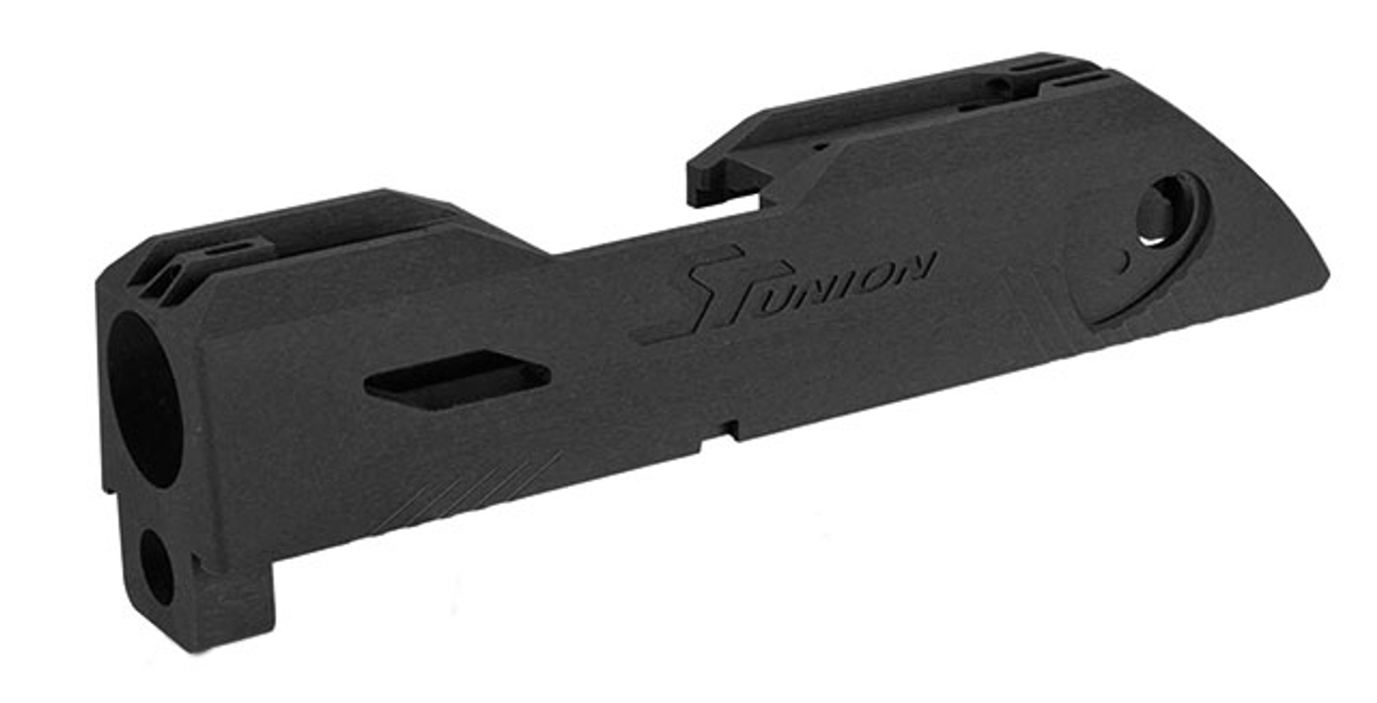 SR Union SR-4S Stealth Precision Slide & Barrel Set for WE Bulldog Compact Series Airsoft GBB Pistols - Black