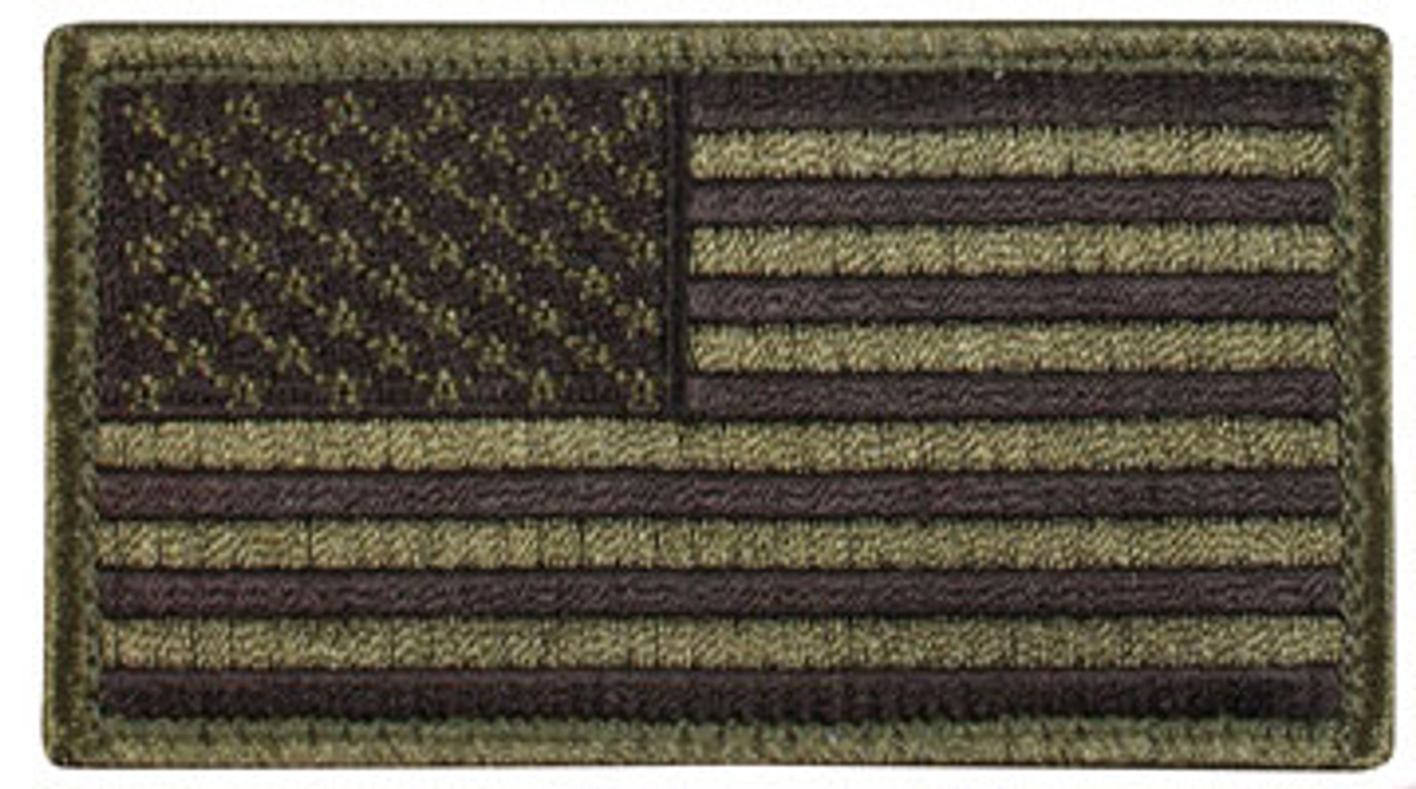 Rothco American Flag Patch - Hook Back - Olive Drab/Black