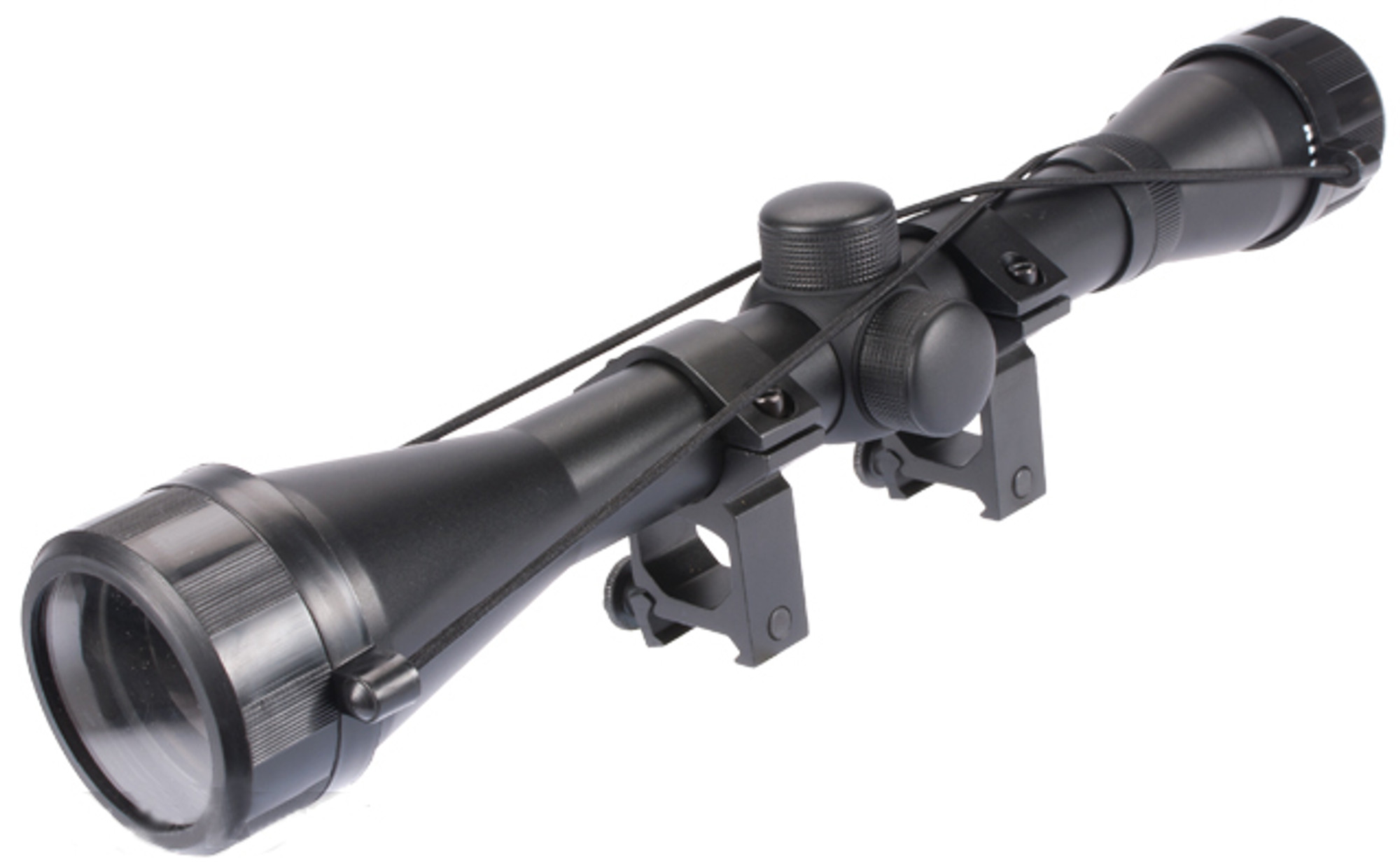 AIM Sports 4x40 Fixed Power Rifle Scope with Rings