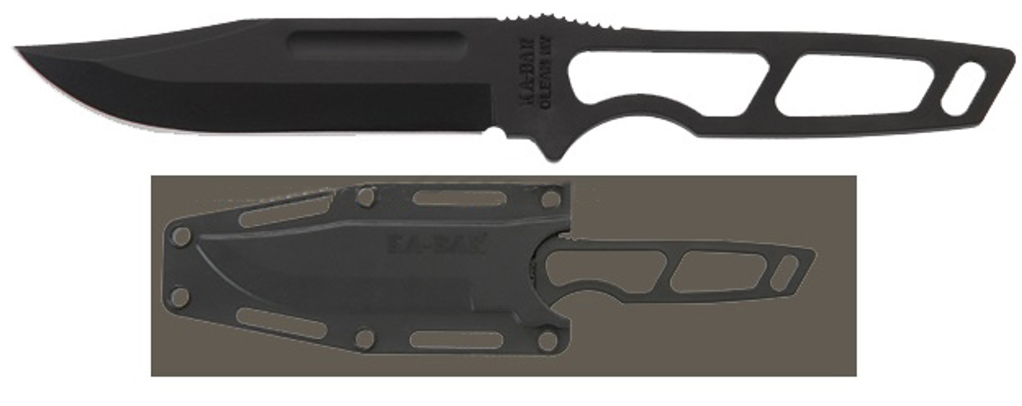 Ka-Bar 1117 Neck Knife w/ Kydex Sheath