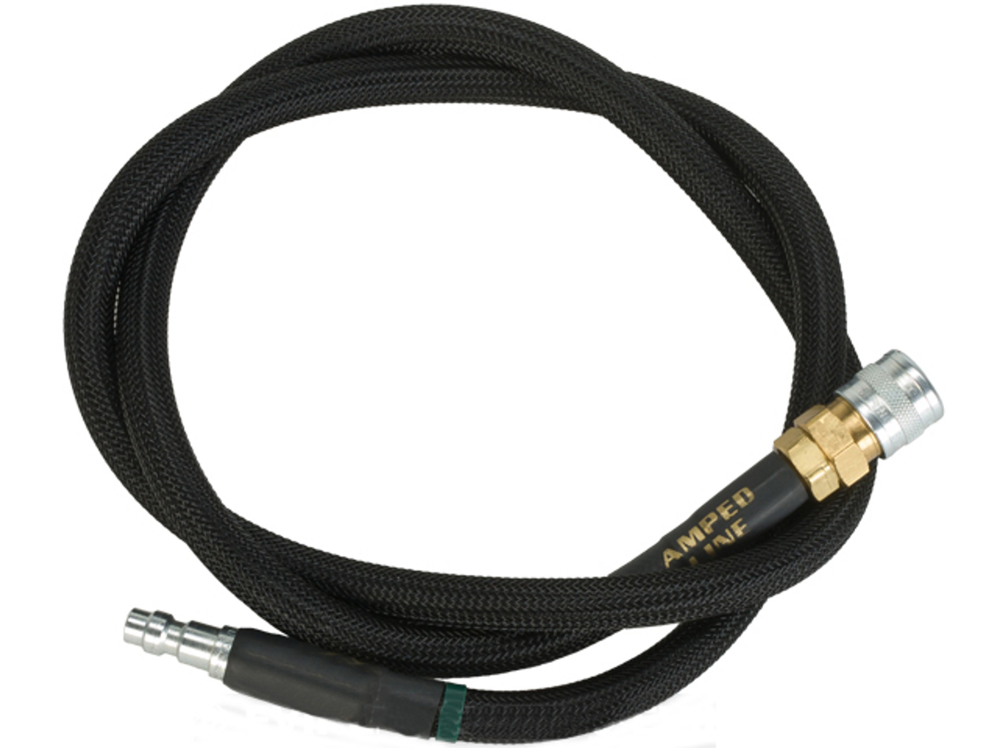 Amped Airsoft 36in. Standard Braided Hose for HPA Systems with Quick Detach Fittings - Black