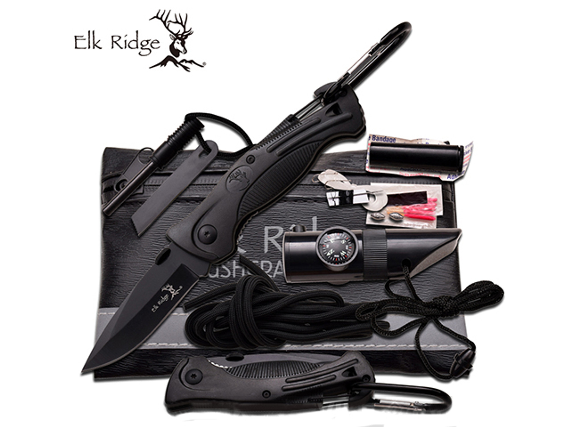 Elk Ridge Compact Survival Kit - Black