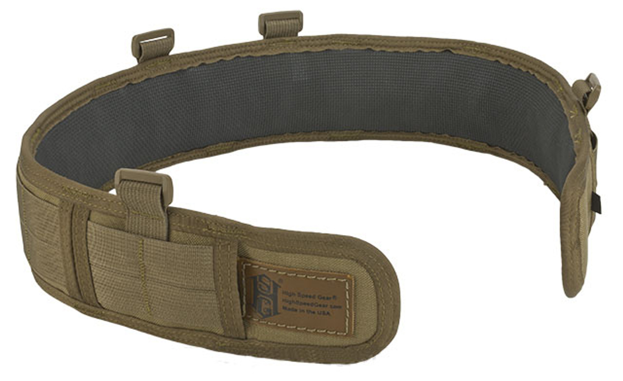 HSGI Slotted Slim-Grip Padded Duty Belt - Coyote Brown