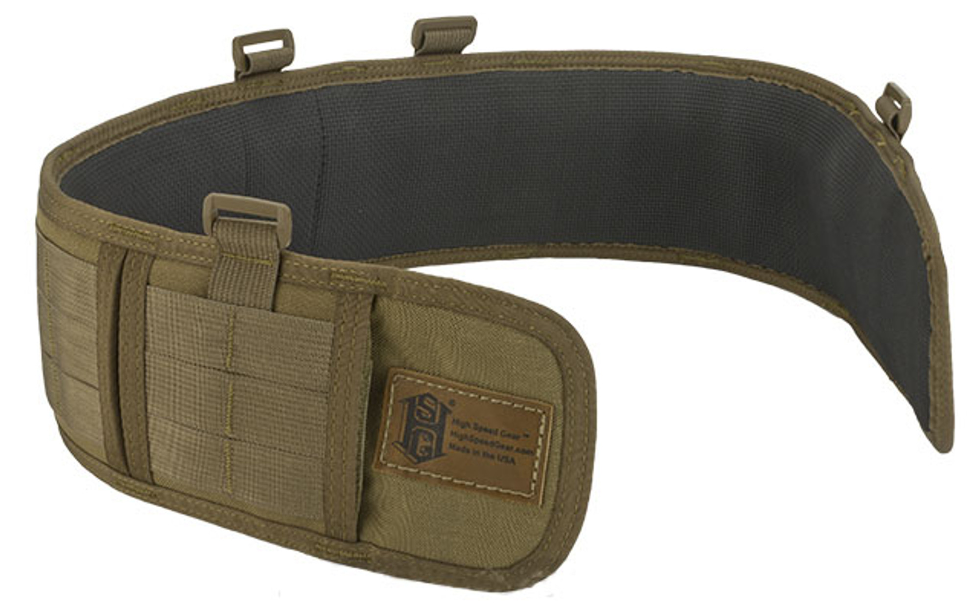 HSGI Slotted Sure-Grip Padded Duty Belt (Color: Coyote Brown / Small 30.5")