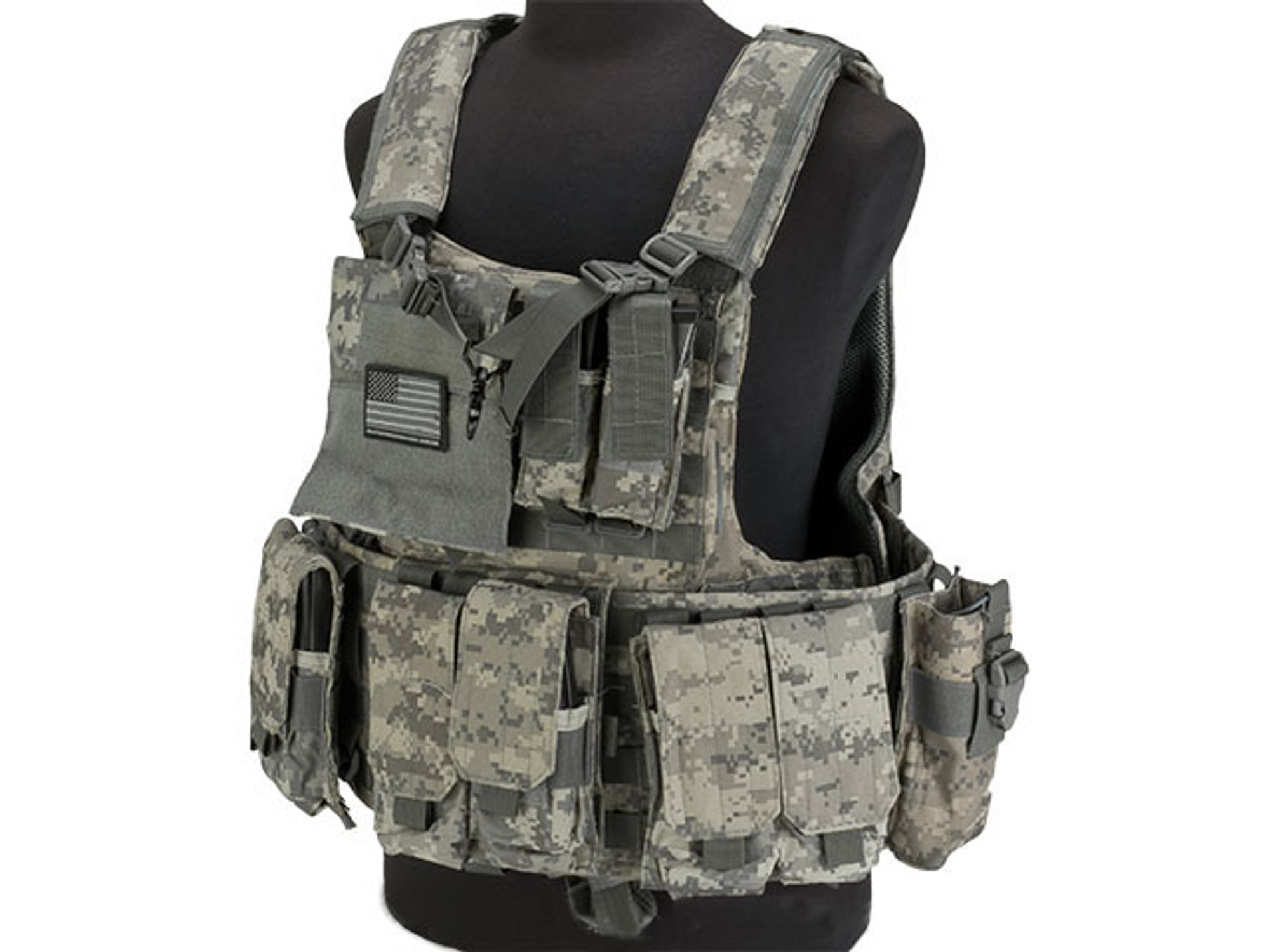 Matrix Assault Plate Carrier Vest w/ Cummerbund & Pouches - ACU