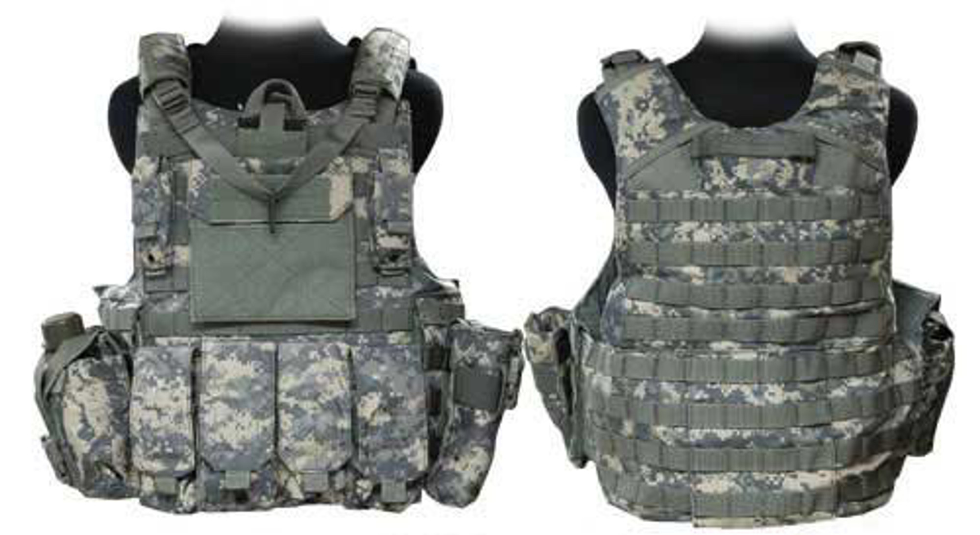 Phantom CORDURA 1000 Denier Force Recon Tactical Vest Full Set (ACU / Large)